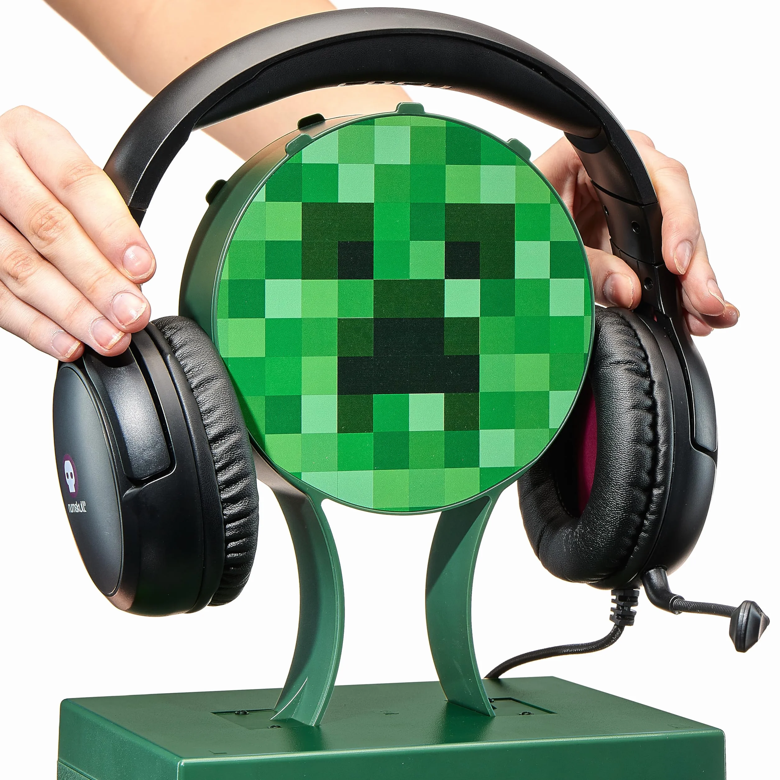 Numskull Oficjalna szafka na akcesoria do gier Minecraft, pomieści 10 gier, 4 kontrolery, zestaw słuchawkowy