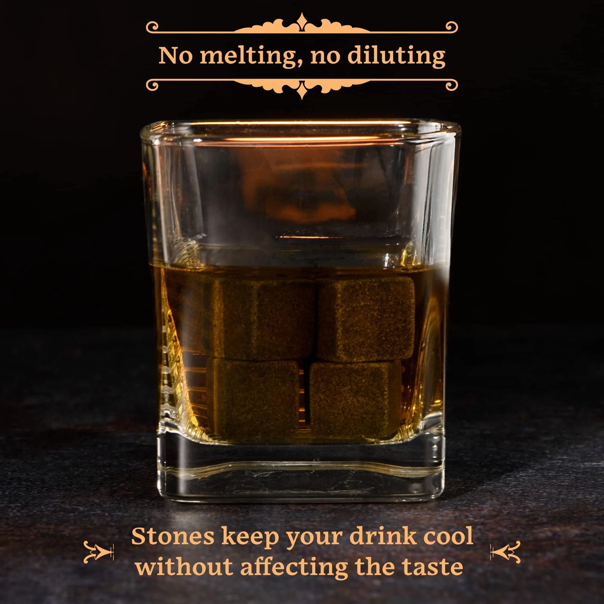 Kamienie Do Whisky Z Naturalnego Steatytu, 9 Sztuk