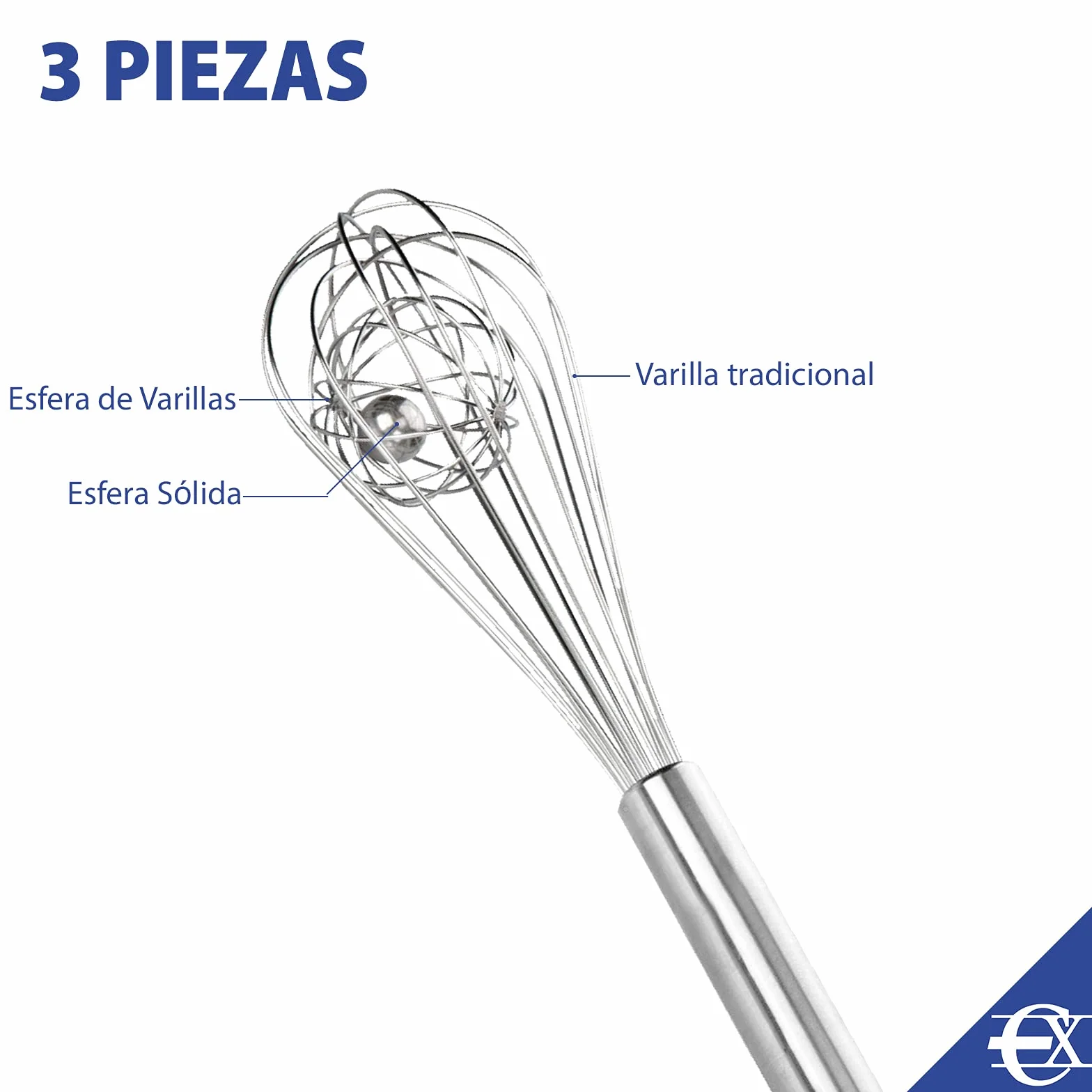 EUROXANTY Trzepaczka ze stali nierdzewnej 26 cm Pręt do ubijania
