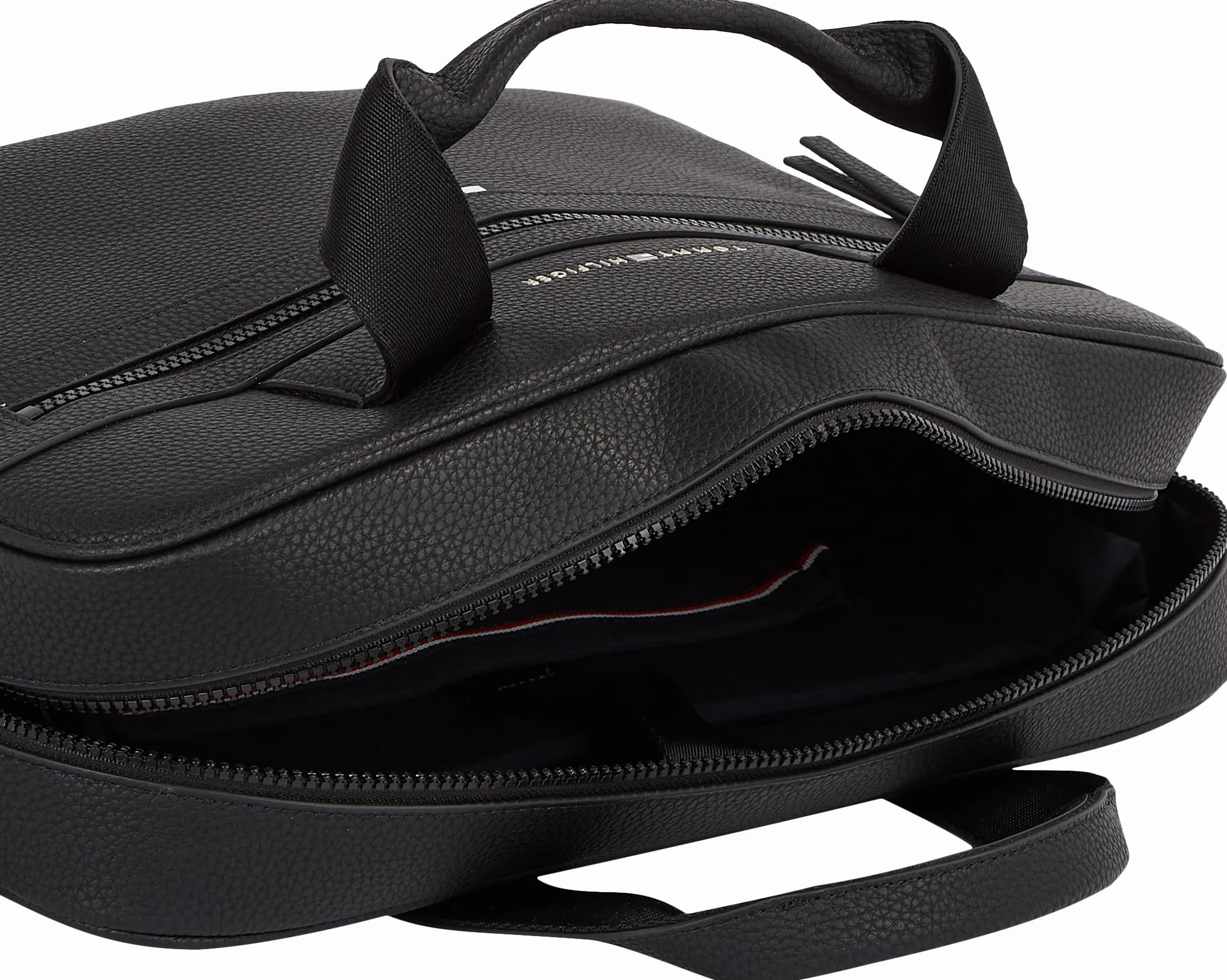 Tommy Hilfiger Mężczyźni Essential Pu Torba na Laptopa, Czarny, 50 x 30 x 10 cm