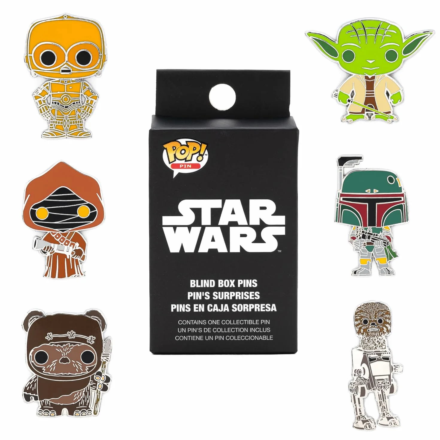 Loungefly Disney - LF Historical - Star Wars - Blind Enamel Pin Purchase - Star Wars - Blind Box Enamel Pins - Cute Collectable Novelty Brooch - for Backpacks & Bags - Gift Idea - Movies Fans