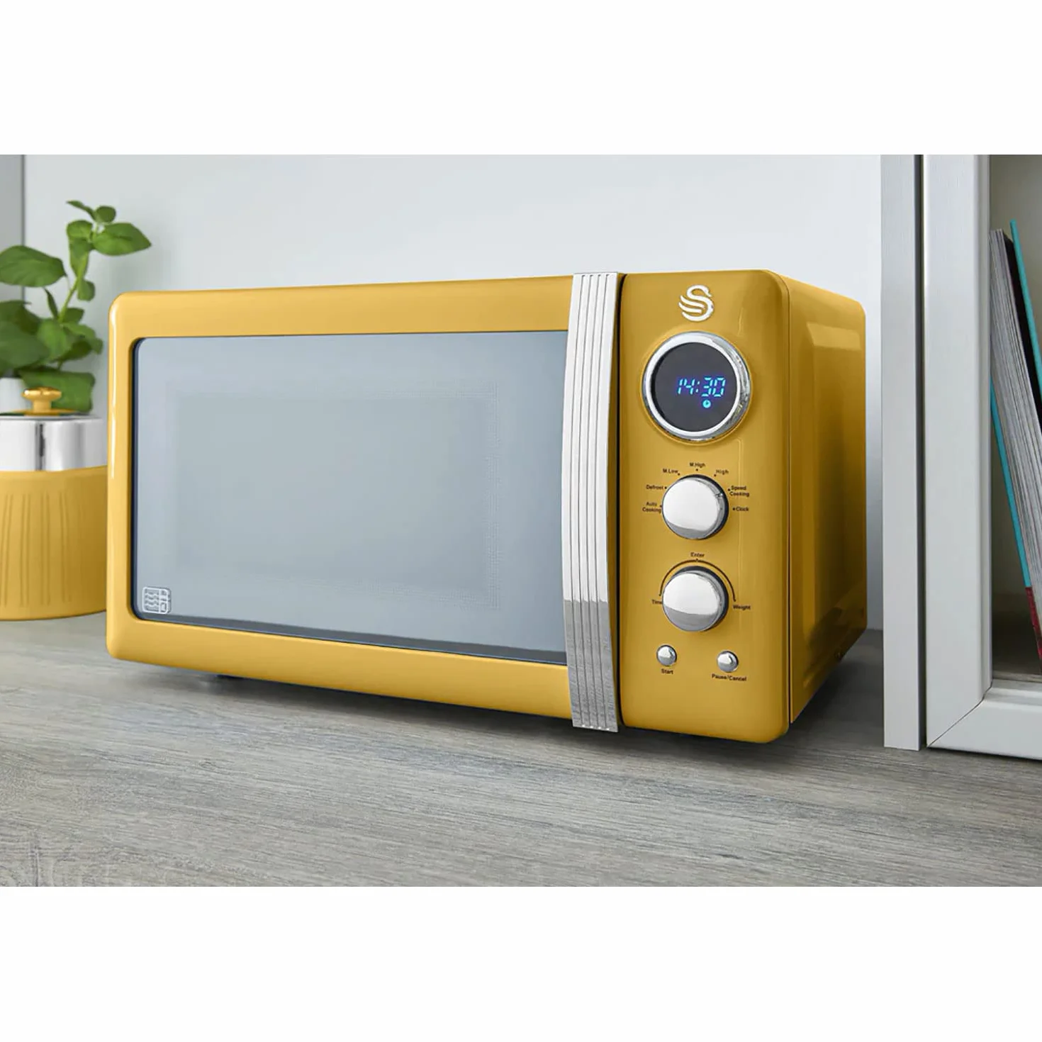 Swan Retro SM22030YELNEU cyfrowa kuchenka mikrofalowa 20 l 800 W żółty