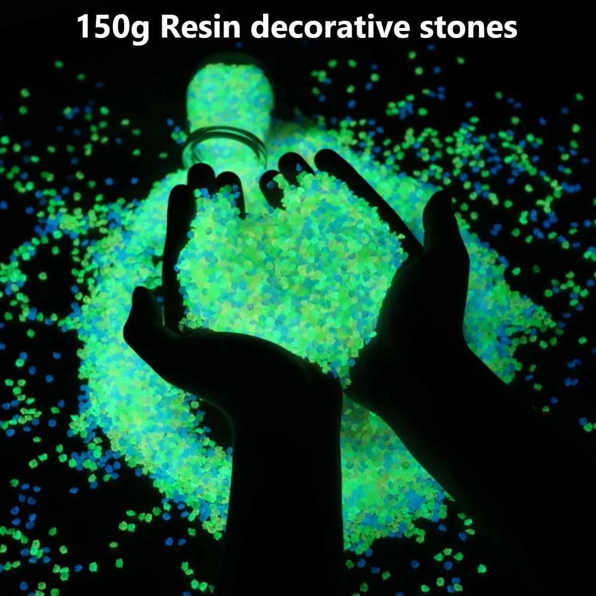 Kolorowy świecący piasek żwir fluorescencyjny kamienie dekoracyjne do akwarium ogrodnictwa 6000 szt.