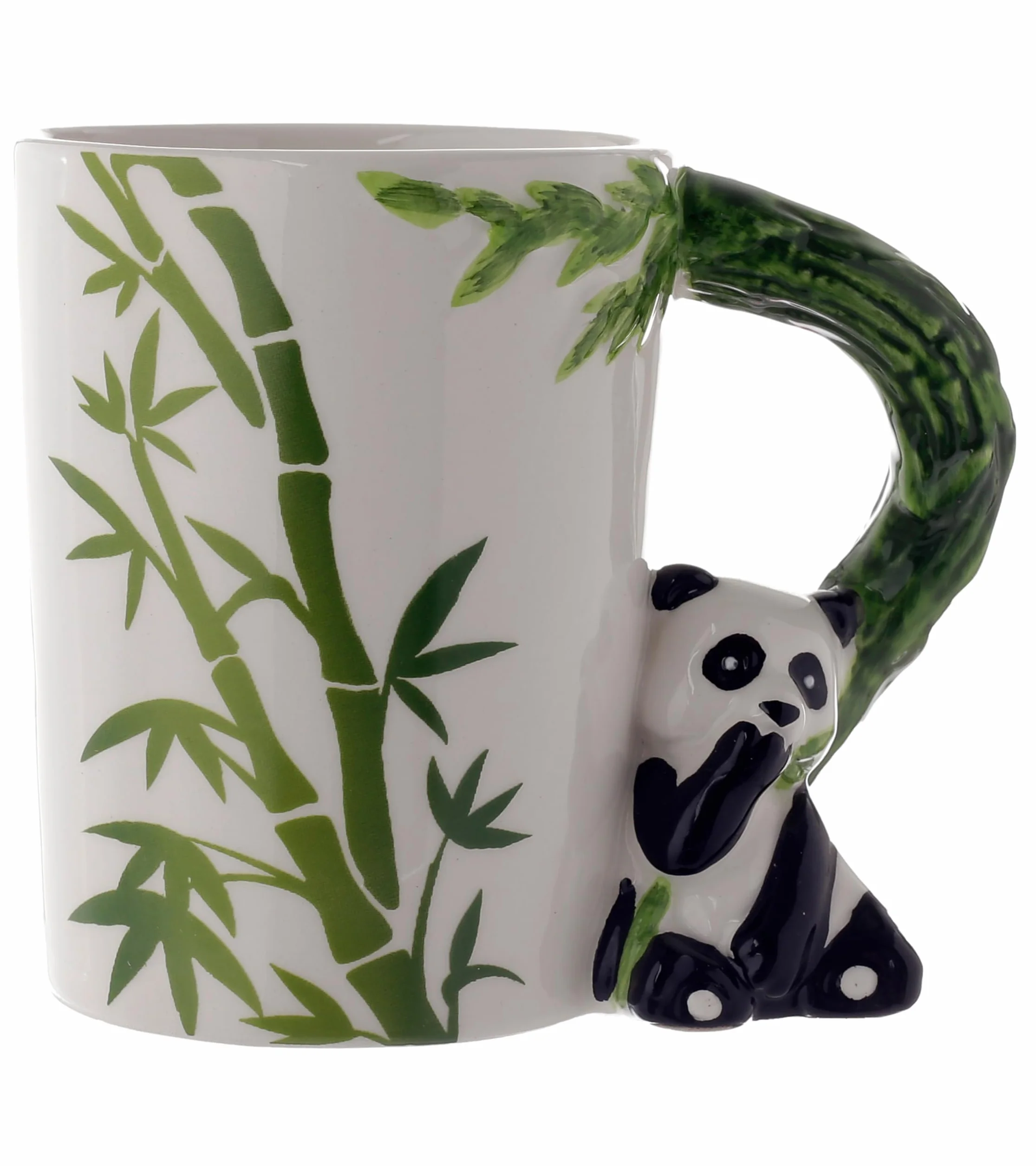 Puckator Panda ceramiczny kubek z bambusową kalkomanią uchwyt do herbaty kawy