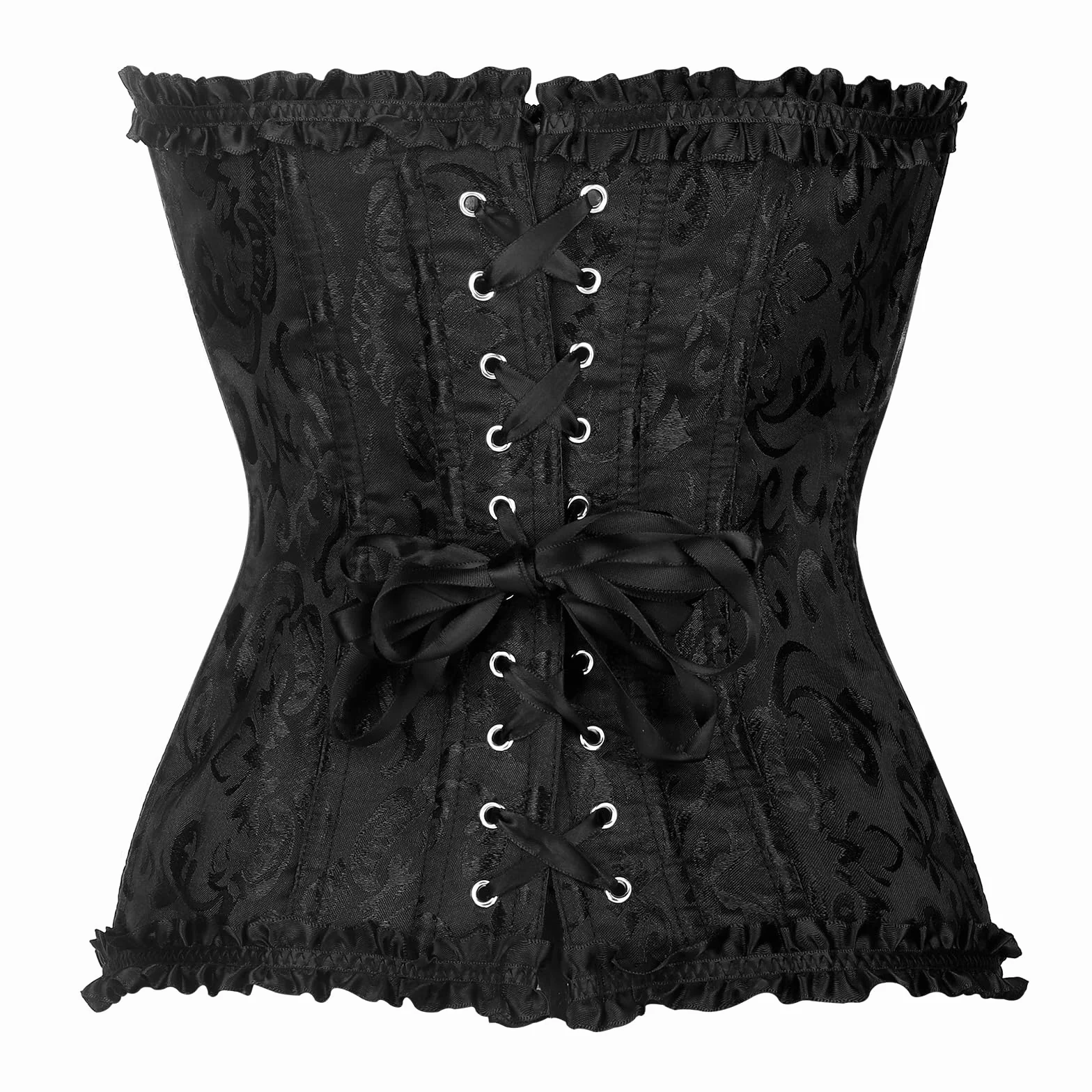 Jecarden Gorset damski czarny gorset top damski gorset gorset seksowny damski gorset top Aesthetic sznurowany biustonosz (XS-6XL)