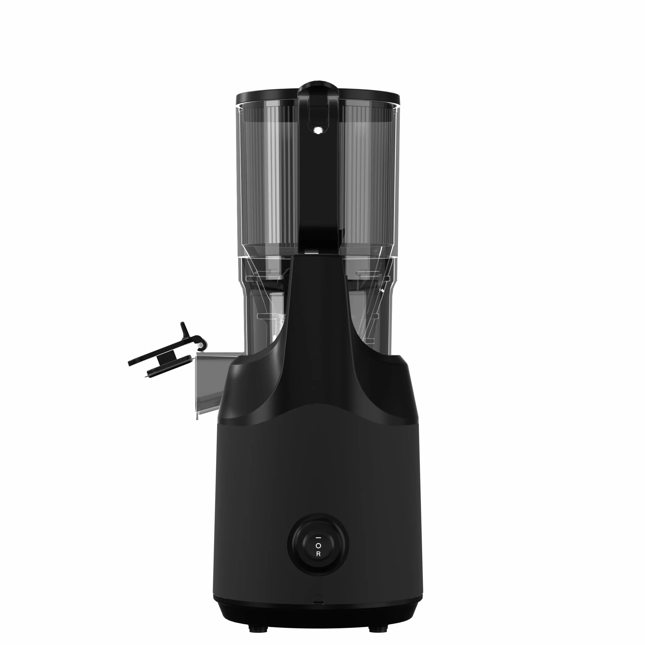 Nutrilovers Sokowirówka Slow Juicer NUTRI-PRESS MAX wyciskanie całych owoców otwór XXL 135 mm, bez BPA, zestaw z butelką