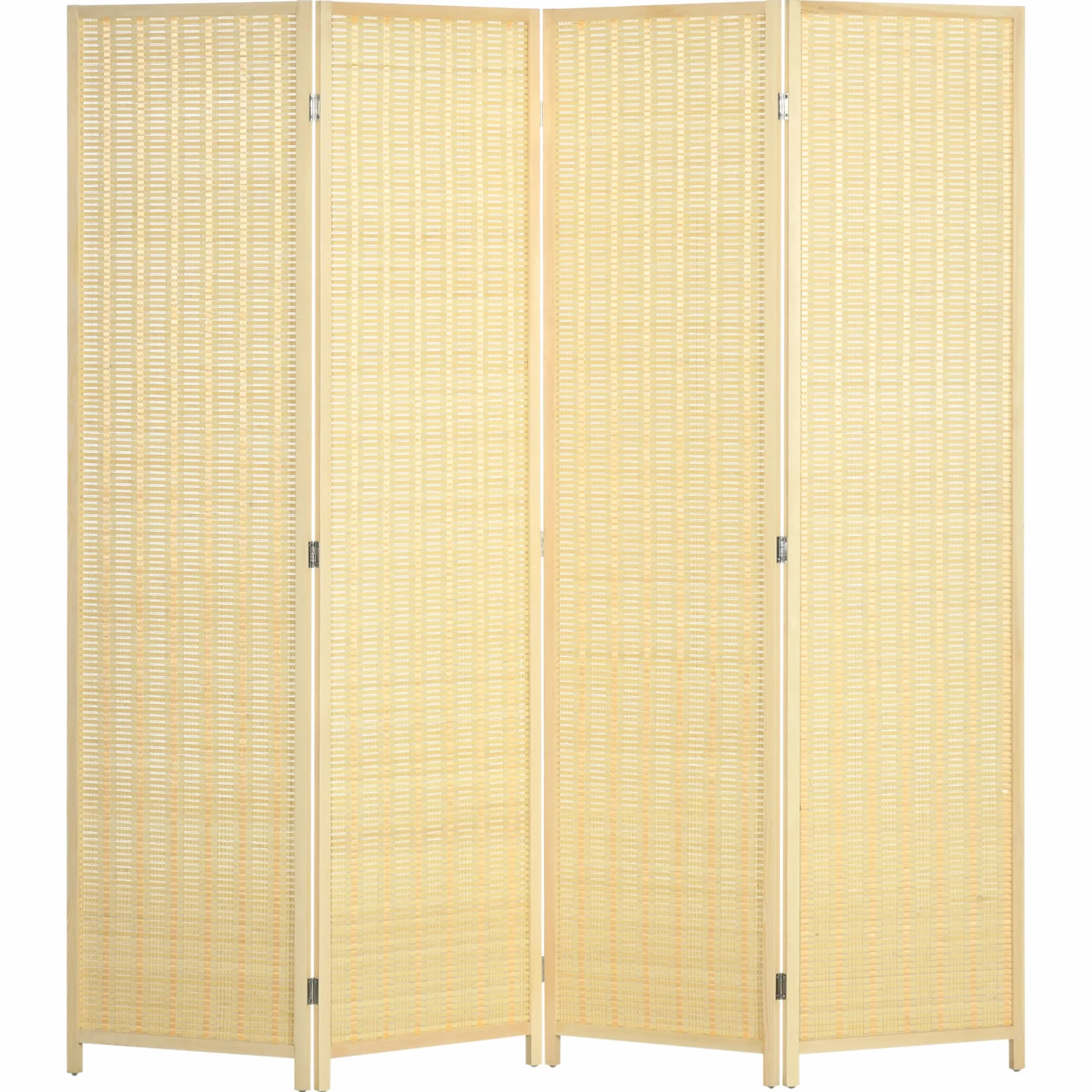 HOMCOM Drewniana ścianka działowa 4 panele 180x180 cm składana