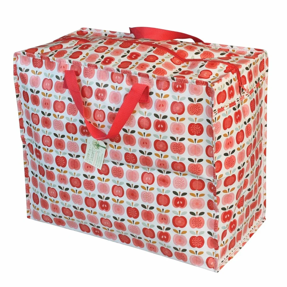 Duża torba do przechowywania z zamkiem błyskawicznym - mocna i trwała 55 x 48 x 28 cm 70 l - Vintage Apple Design