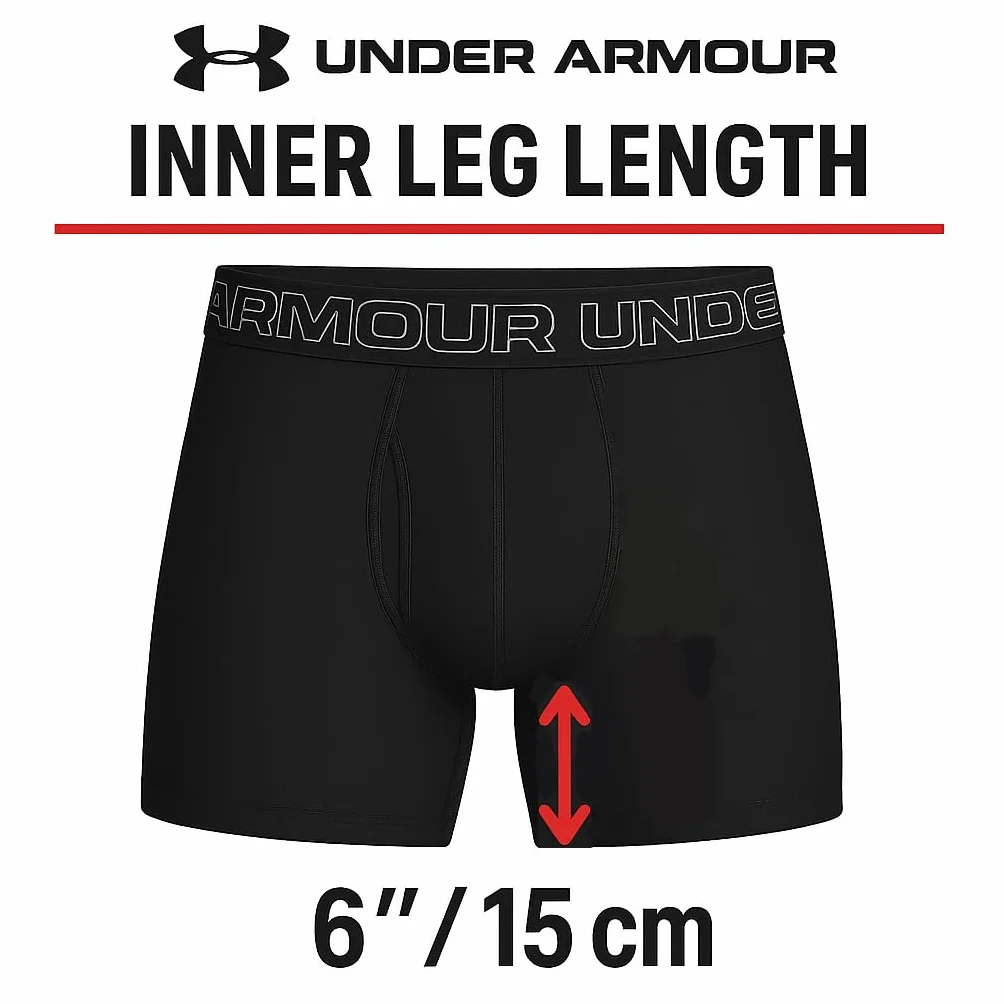 Under Armour Bielizna męska 15 cm Performance Tech Boxerjock - 3-pak, Czarny/ciemnoszary/szary, XXL