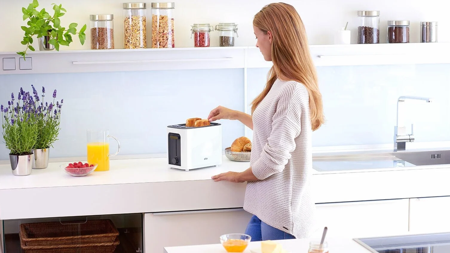 Braun Household HT 3010 WH toster podwójny otwór 7 stopni opiekania biały