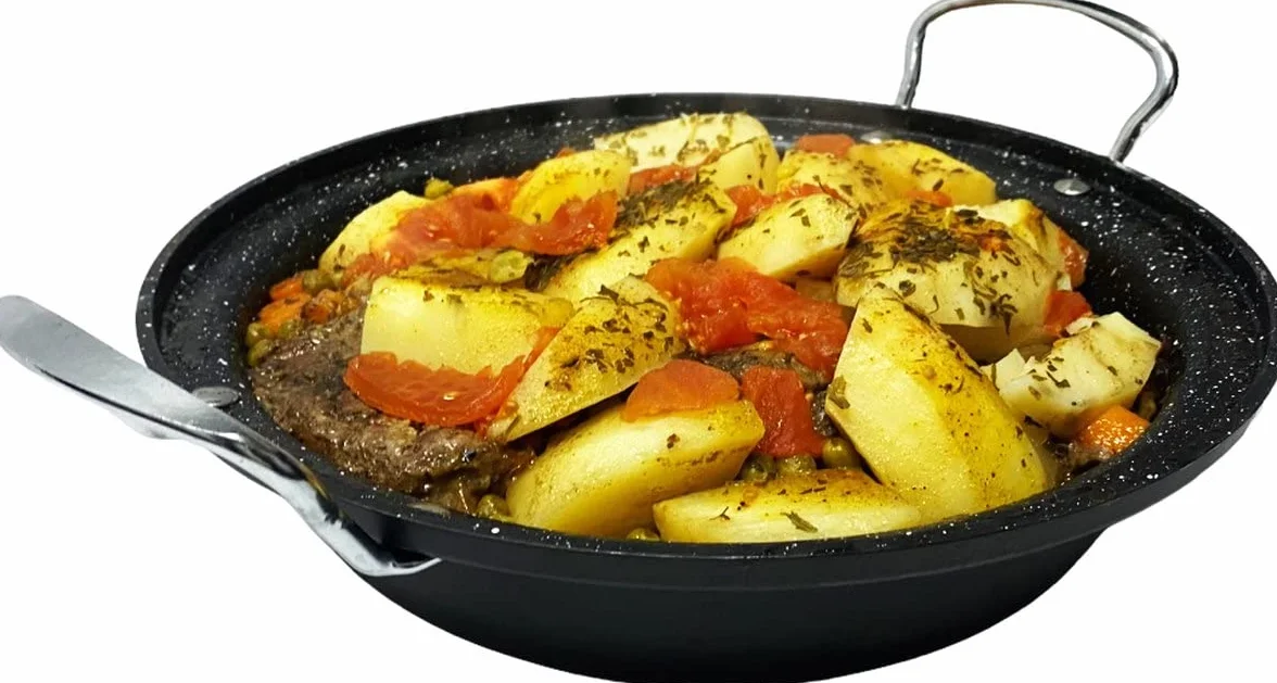 Ceramika Tajine i odlew aluminiowy indukcyjny | Uchwyty | Odpowiedni dla 4-8 osób - Wszystkie źródła ciepła | Ø 30cm