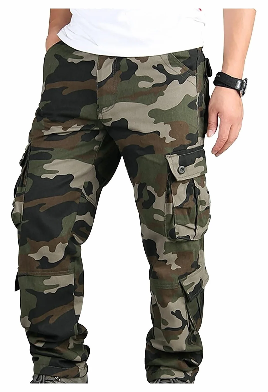Spodnie taktyczne na co dzień dla mężczyzn outdoorowe spodnie cargo z wieloma kieszeniami, S-7XL, spodnie do biegania bawełniane spodnie dresowe - spodnie sportowe męskie joggery | chłopięce spodnie