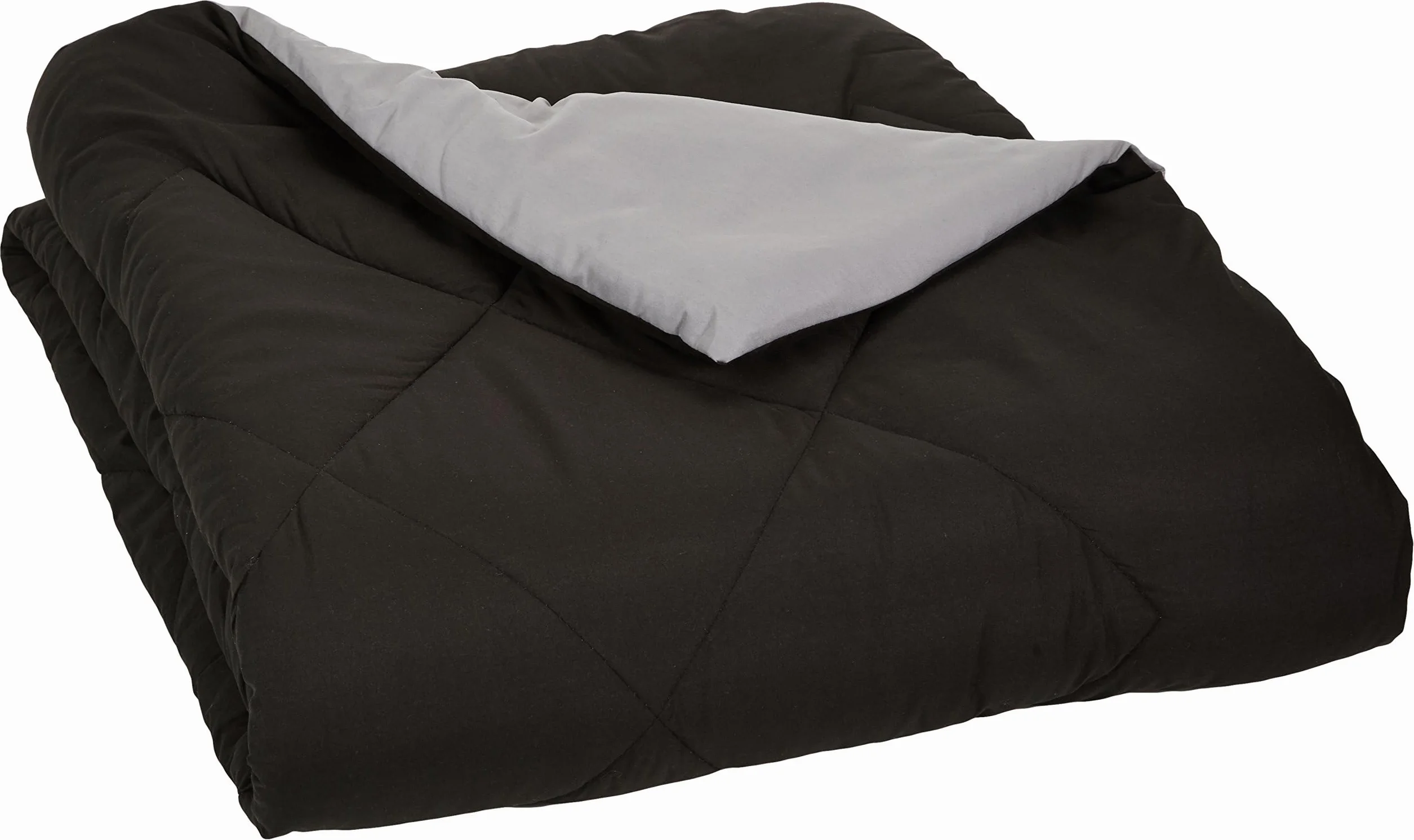 Amazon Basics Dwustronna kołdra z mikrofibry 220 x 240 cm szara czarna
