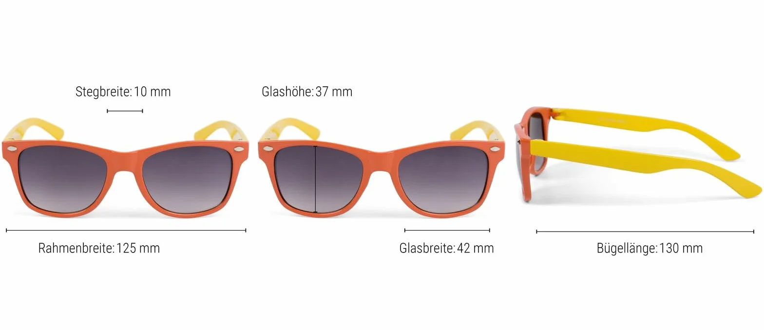 styleBREAKER Dziecięce okulary przeciwsłoneczne Nerd z plastikową ramą i soczewkami z poliwęglanu, klasyczny design retro 09020056