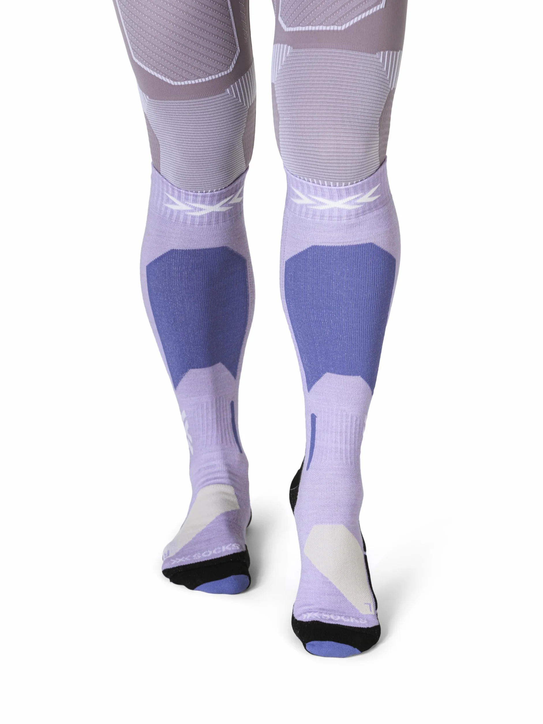 X-Socks Ski Discover Merino OTC - skarpety narciarskie zapewniające komfort i ciepło - opaska O-Ring zapewniająca bezpieczne dopasowanie i wsparcie - X Czarny/Szary, 39-41