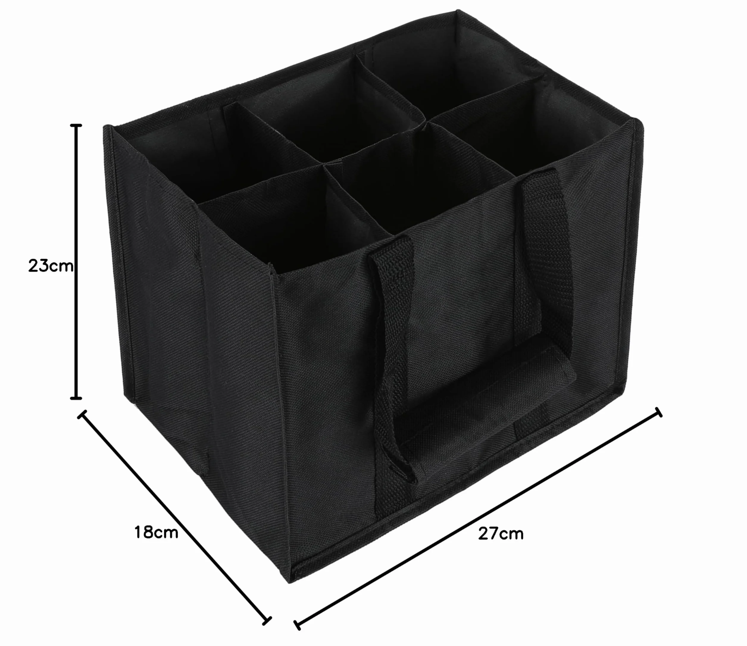 Vaily Torba na butelki 6 przegrodami 1,5 litra 27 x 18 x 23 cm