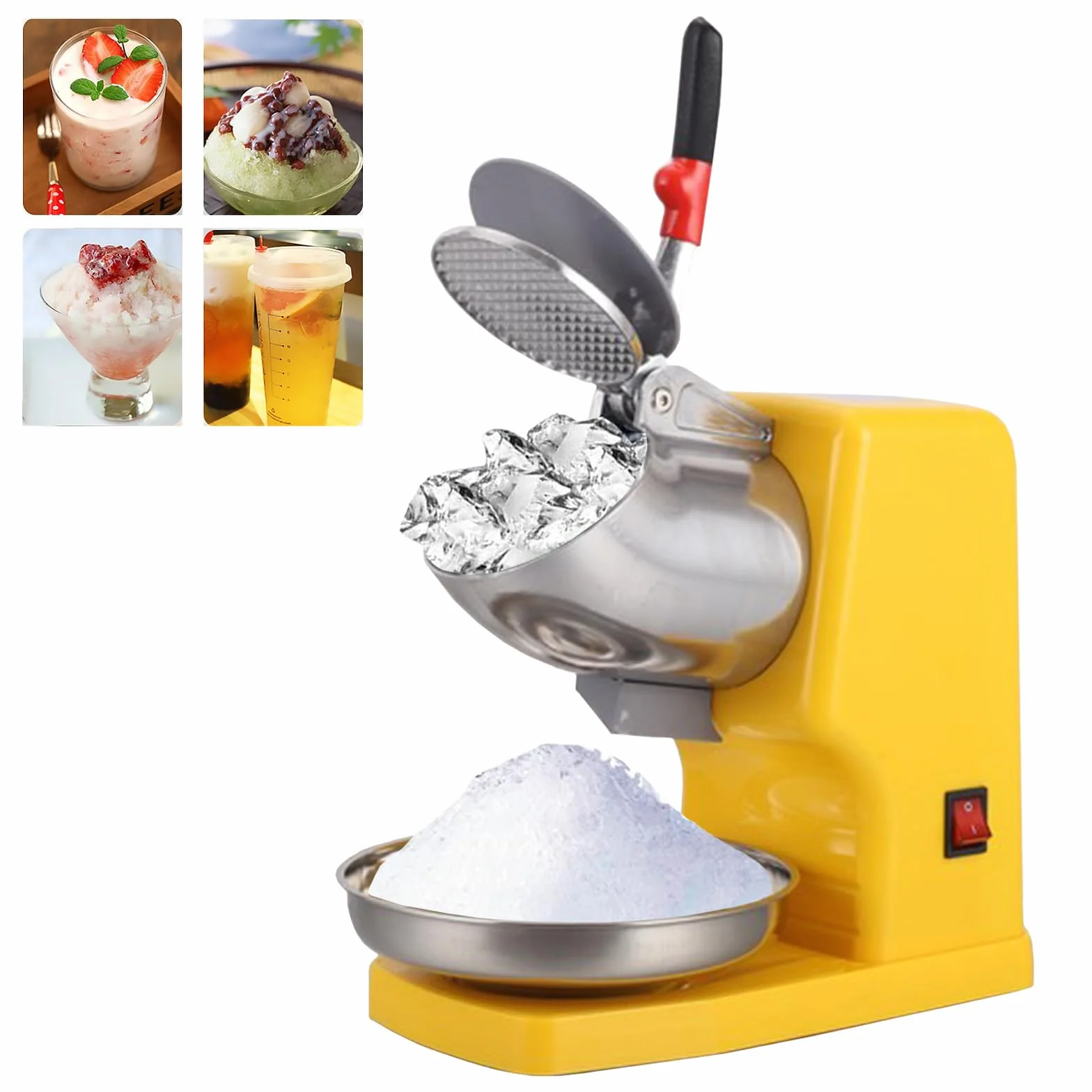 Elektryczna kruszarka do lodów 500 W 85 kg/h podwójny nóż smoothie