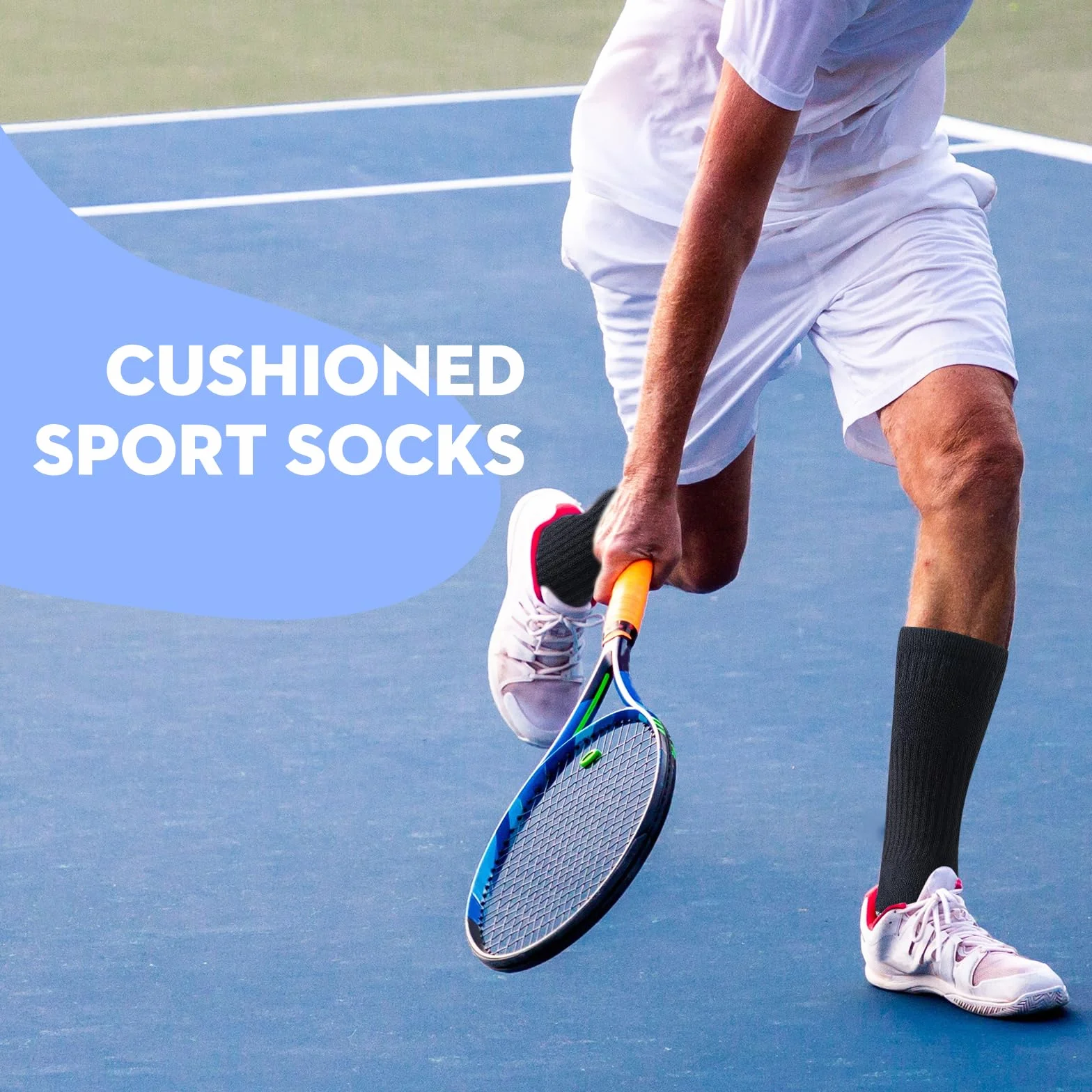 Pikowane Skarpety Sportowe dla Mężczyzn i Kobiet, 6 Par Bezszwowych Skarpetek Turystycznych, Oddychające i Ochronne Przeciw Pęcherzom Skarpety Bawełniane, Idealne do Pracy i Biegania