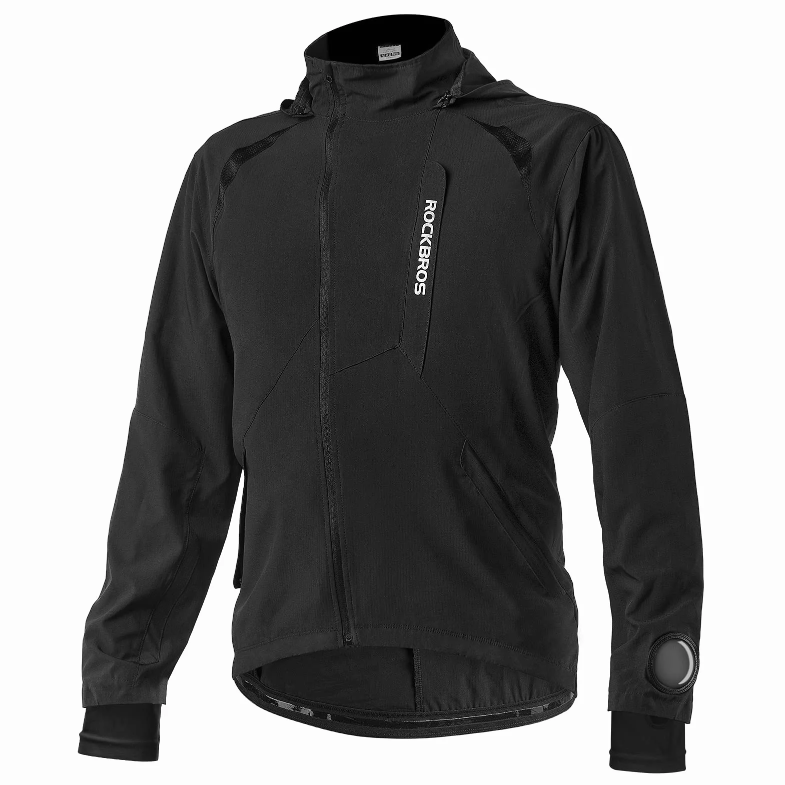 ROCKBROS Męska Kurtka Rowerowa, Elastyczna, Oddychająca, Kurtka do Biegania, Kurtka Miękkie Powłoki Softshell, Kurtka Letnia/Jesienna, M-4XL