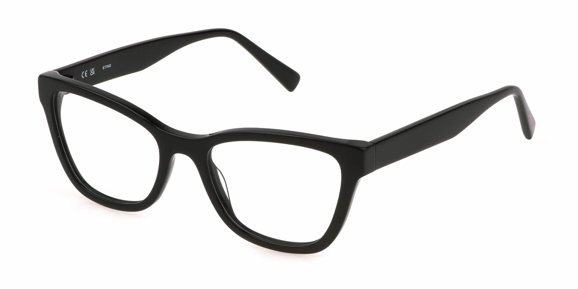 Sting Eyeglass Frame VSJ724 Shiny Black Unisex Dziecko Okulary 50/18/135, Shiny Black, 50/18/135