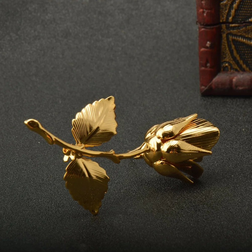 Elegancka, pozłacana 24-karatowa broszka dla mężczyzn, garnitur ślubny, pan młody Jewelry – złoto-żółta