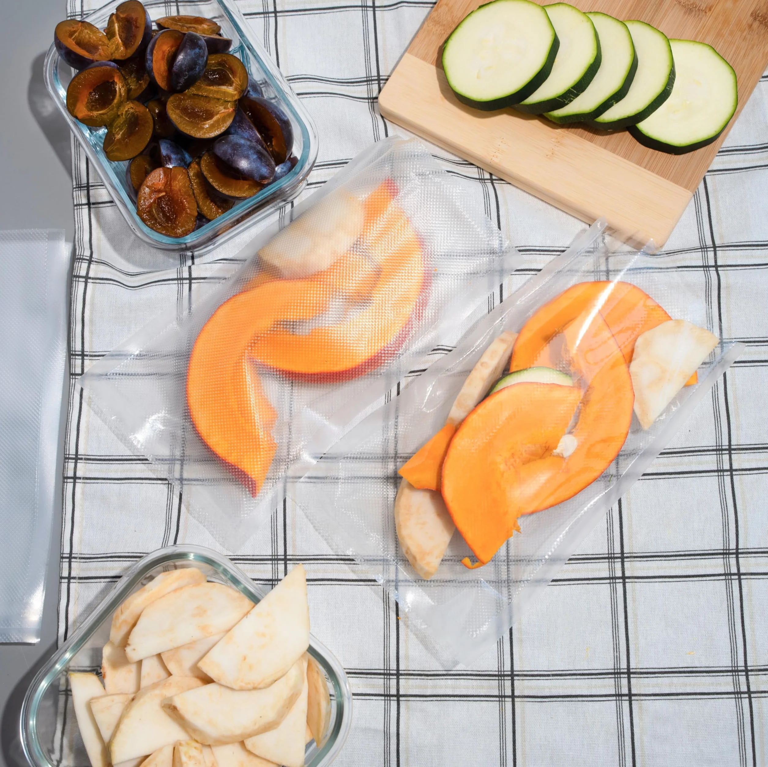 Sillar Worki próżniowe 100 sztuk 15x25cm, folia próżniowa do żywności, worki foliowe do zgrzewarek próżniowych i Sous Vide, worki do zamrażania, nie zawierają BPA, wytrzymałe od -20 do 100°C
