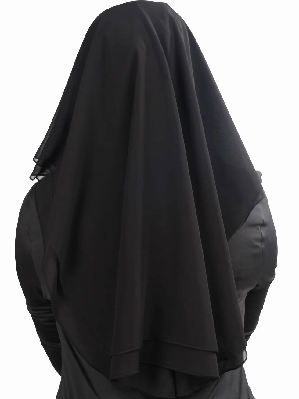 MyBatua 3-warstwowa tkanina saudi niqab w oddychającej żorżetce, cena hurtowa, 1 szt. welon na twarz NQ-003