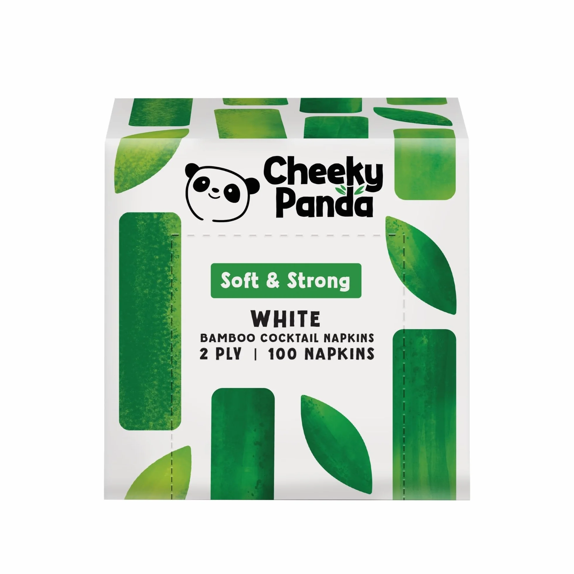 The Cheeky Panda Jednorazowe serwetki papierowe bambusowe 100 sztuk 25 x 25 cm 2-warstwowe