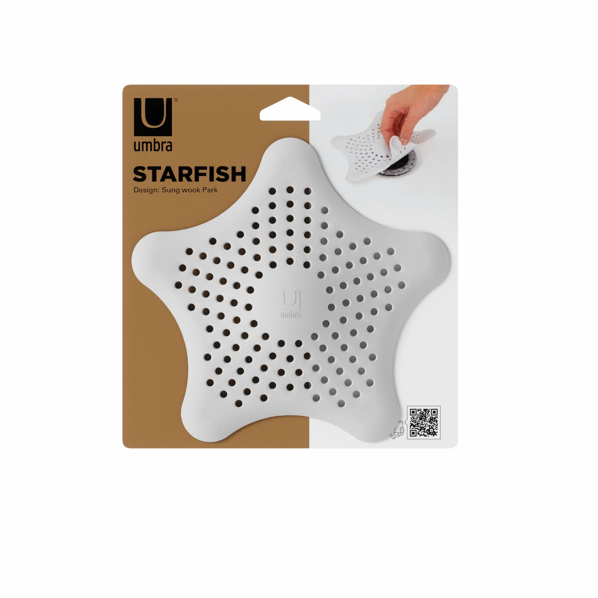 Umbra Starfish Zabezpieczenie Odpływu, Biały