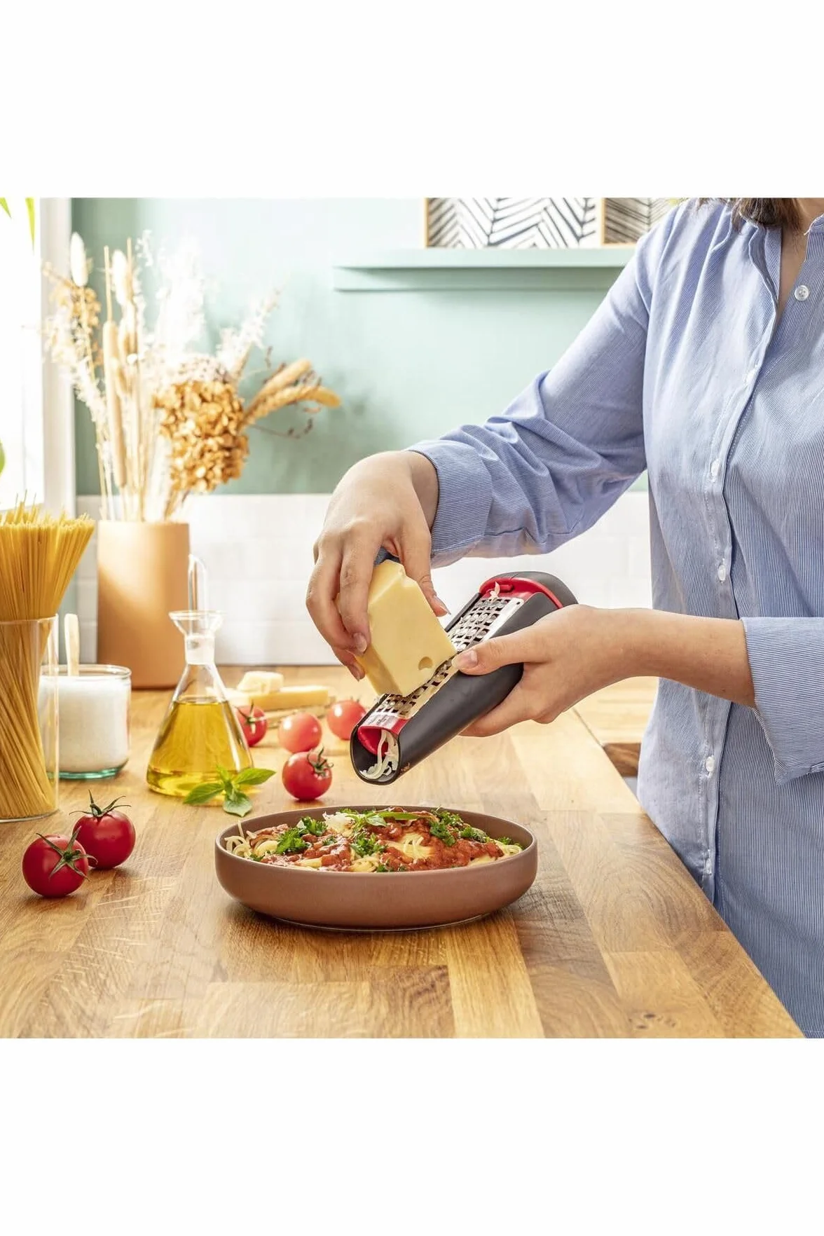 TEFAL Ingenio K2072714, Dwustronna tarka Ingenio, Nylon i stal nierdzewna, Możliwość mycia w zmywarce