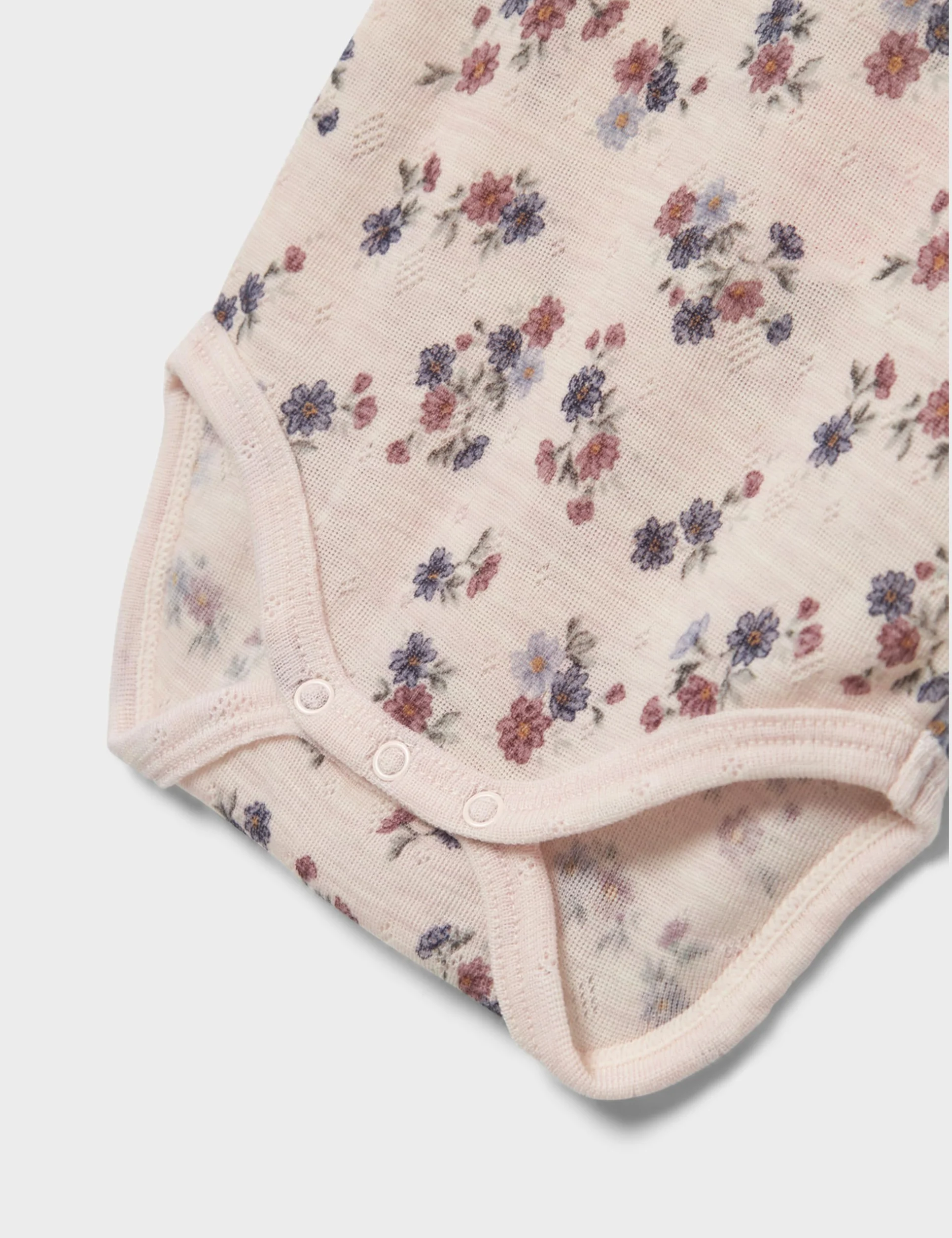 NAME IT Nbfwang Wool Needle Ls Body W/Flounce body z długim rękawem, Rosa, 56 cm