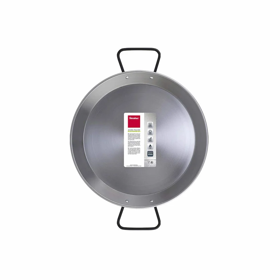 Patelnia do paelli Metaltex 30 cm stal polerowana 4 porcje