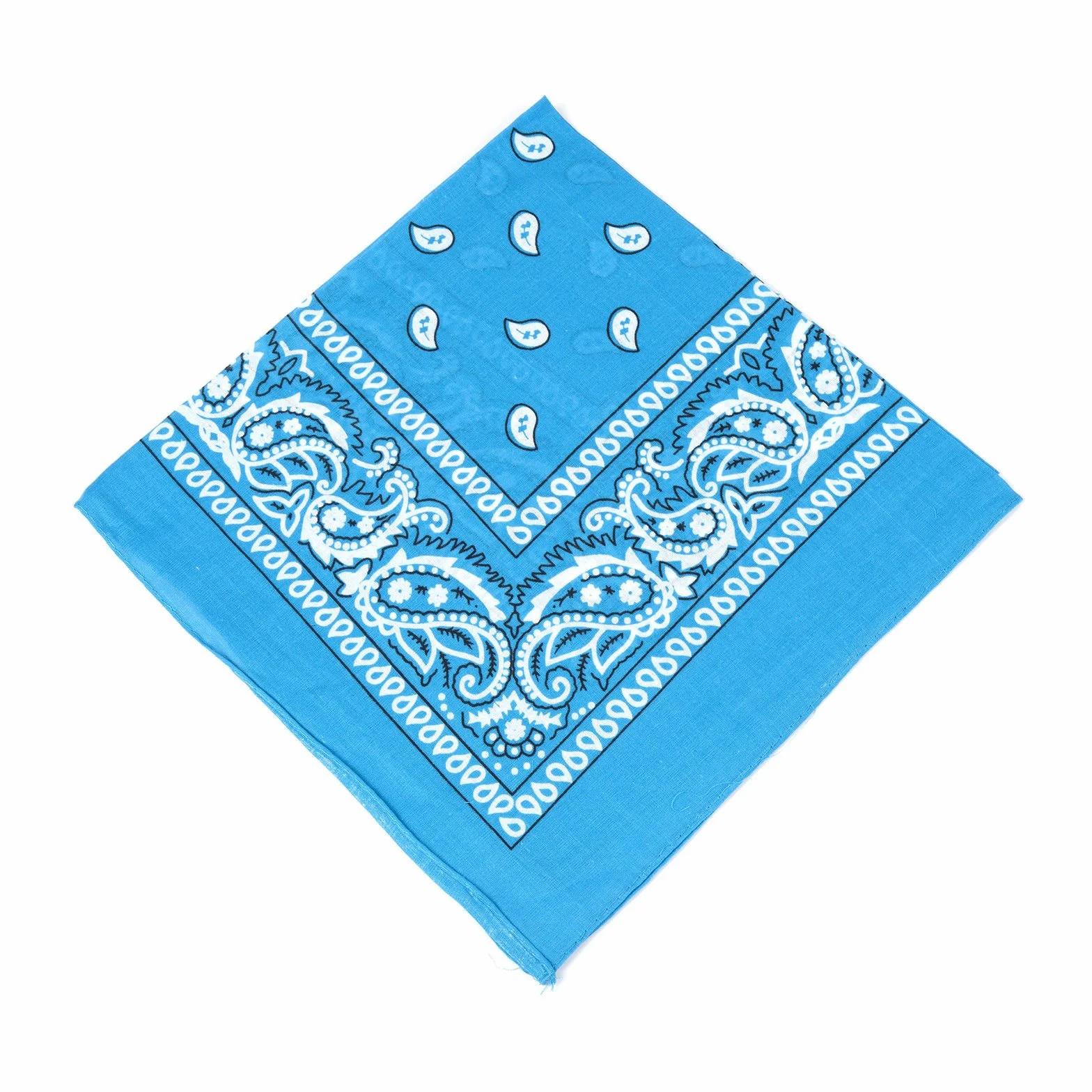 Boolavard 100% bawełna, bandany z oryginalnym wzorem Paisley | kolor do wyboru nakrycia głowy / szal do włosów, wiązanie na nadgarstku, opaska na głowę, niebieski, 55 x 55cm