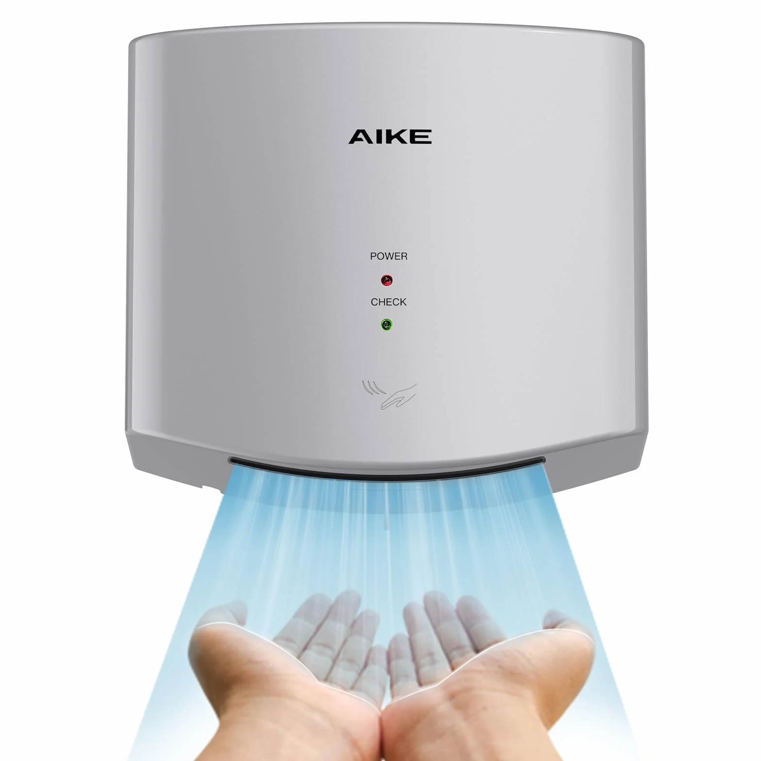 AIKE Air Wiper kompaktowa suszarka do rąk 1400 W 220 V bezdotykowa AK2630S srebrna
