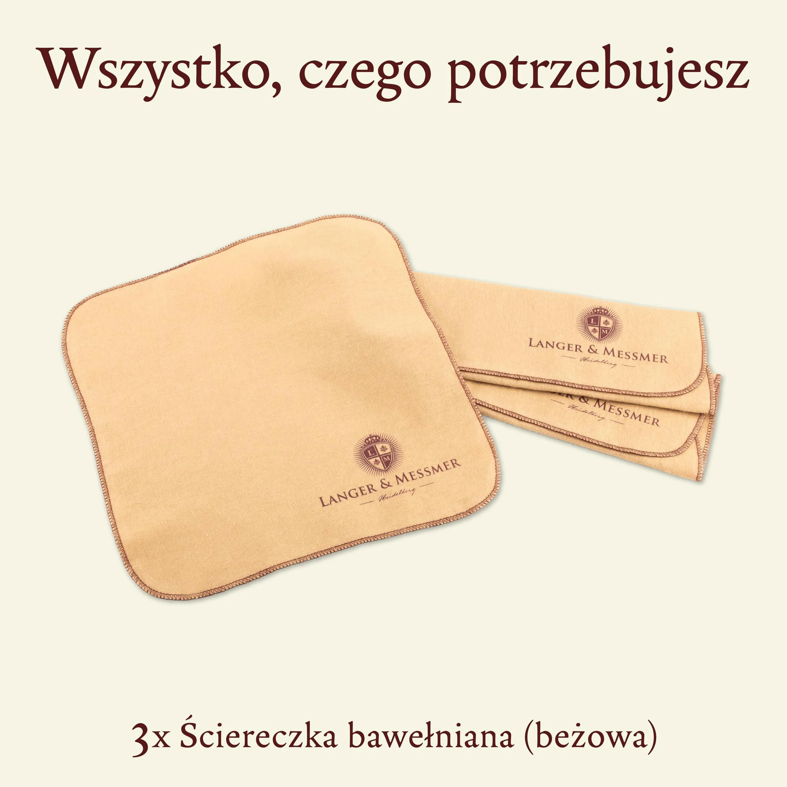 Długa i nóż bawełniana chusta w 3-częściowym zestawie, beżowy - beżowy - nicht Vorhanden