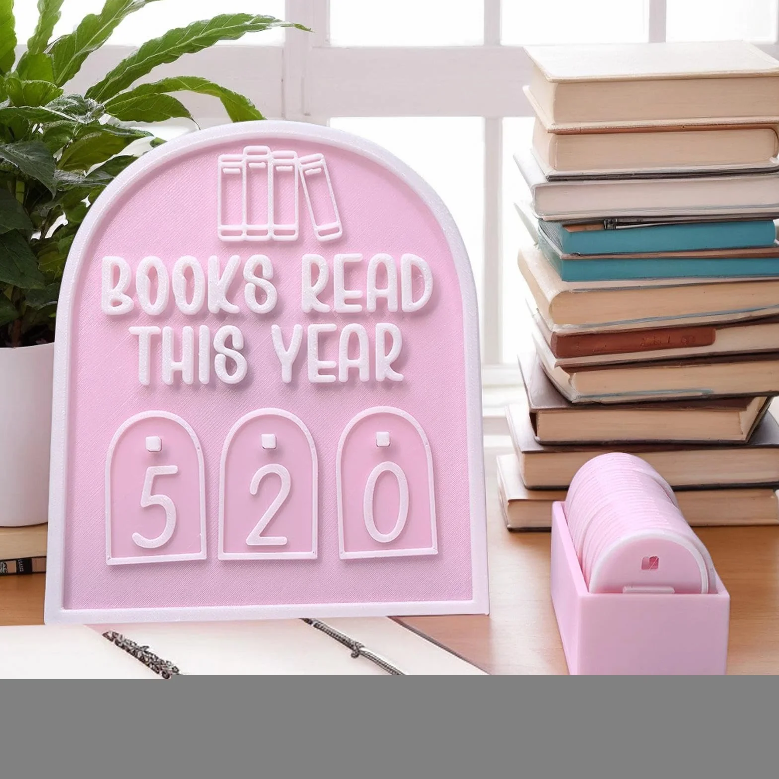Nowoczesny ornament trackera książki dla miłośników książek, do 999 książek, do biblioteki i domu