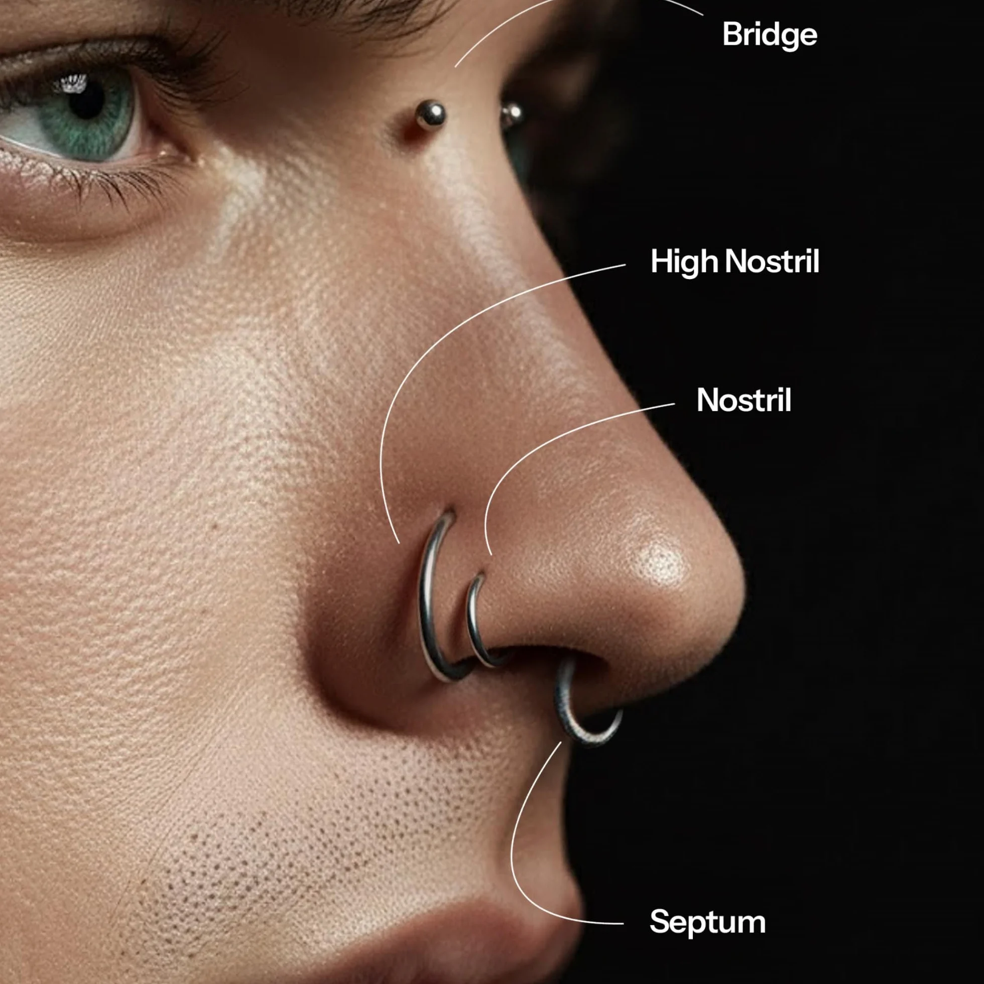 2 szt. tytanowe pierścienie do nosa z gwintem wewnętrznym, podkowa, okrągła sztanga, septum, biżuteria 16G, 14G, 12G, 10G, kolczyk do nosa, biżuteria, muszla, helix, wieża, wargi,