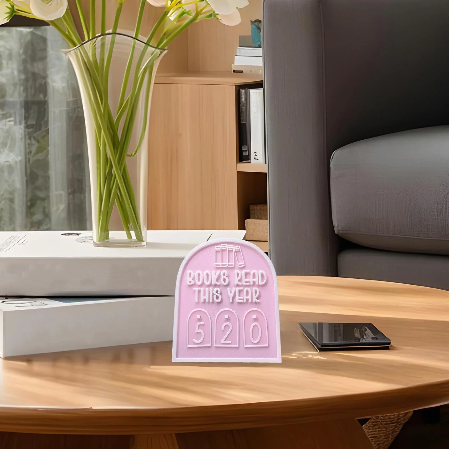 Nowoczesny ornament trackera książki dla miłośników książek, do 999 książek, do biblioteki i domu