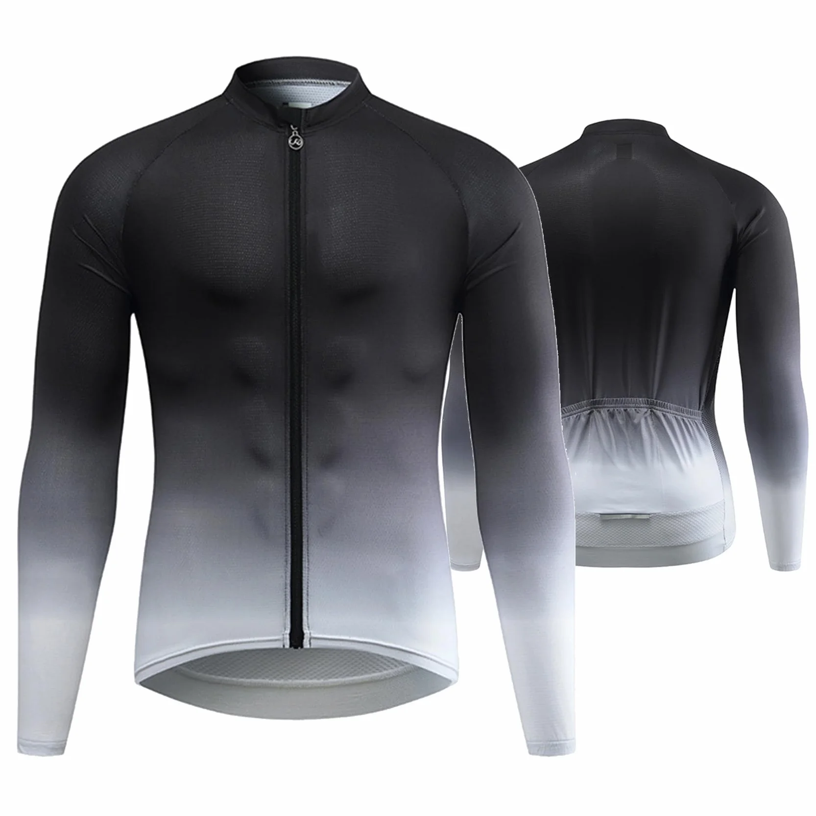 Męska koszulka na rower szosowy Kolarstwo Rowerowe długie rękawy Koszule rowerowe Oddychające koszulki Topy Ubrania do biegania,B-ASIA2XL/EURXL