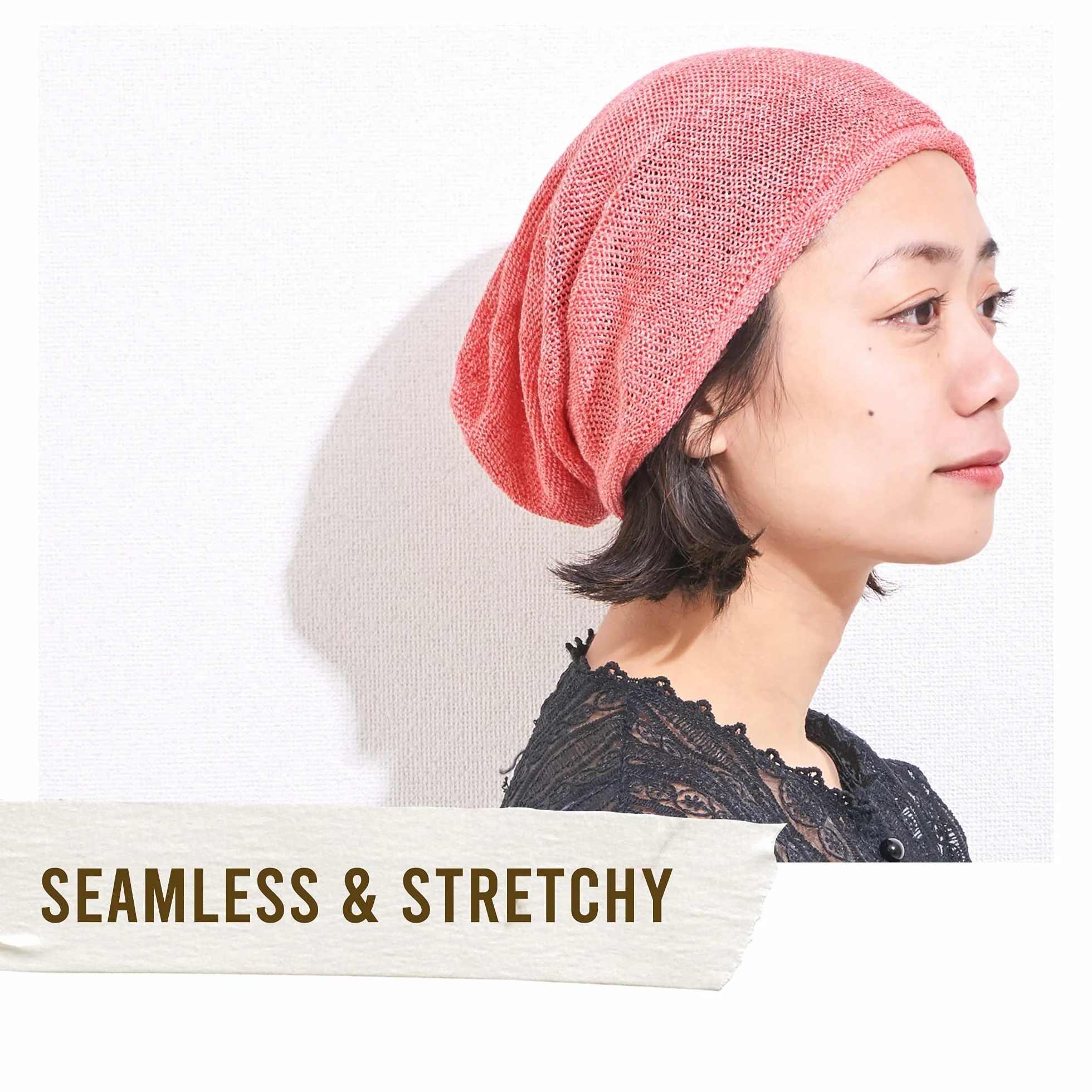 Charm 100% Lniana Czapka Damska Męska - Na Lato Surferska Oversize Slouch Beanie Cienka Antyalergiczny Oddychające z Japponii