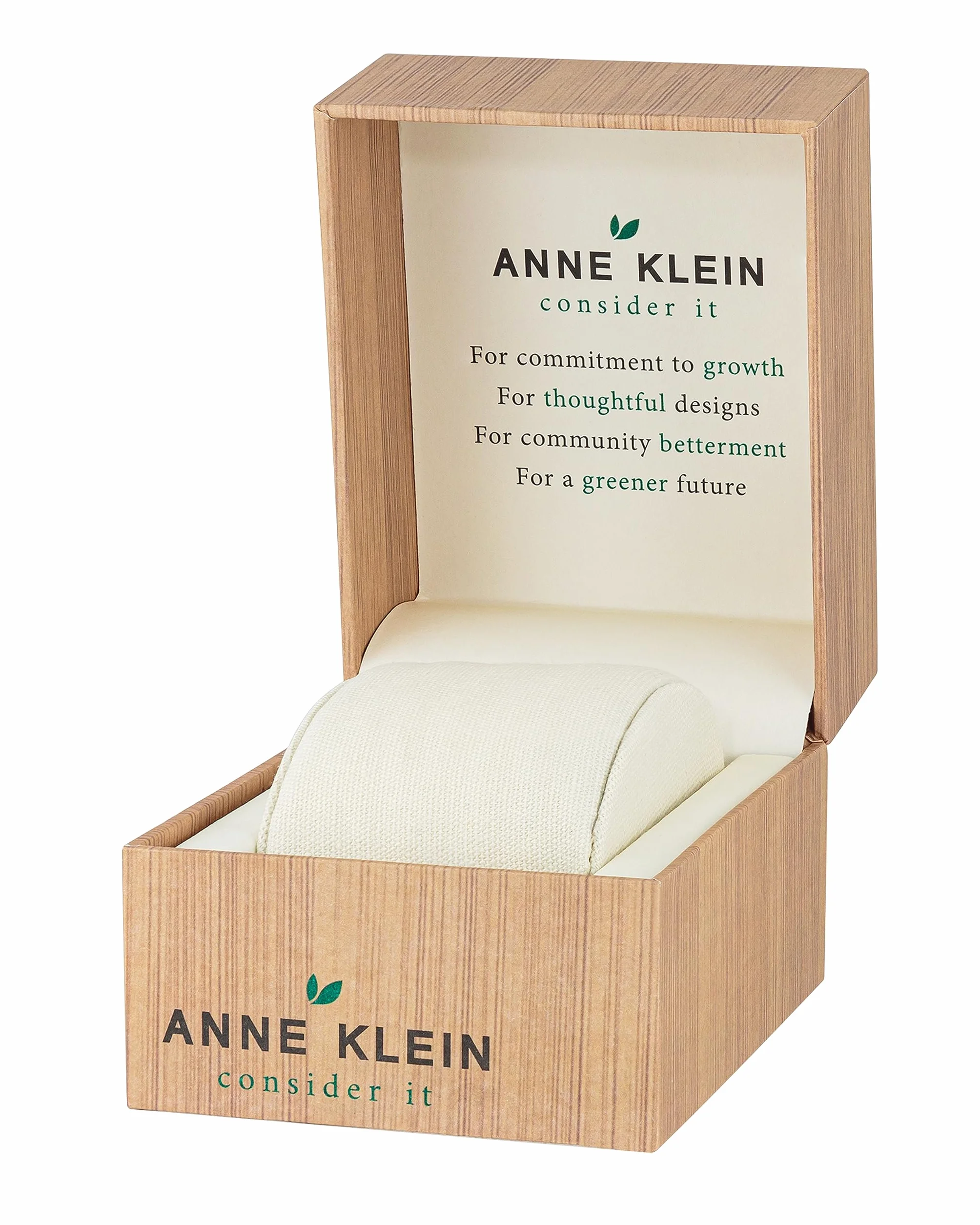 Anne Klein Women's Sustainable Leather Strap Watch, AK/5148