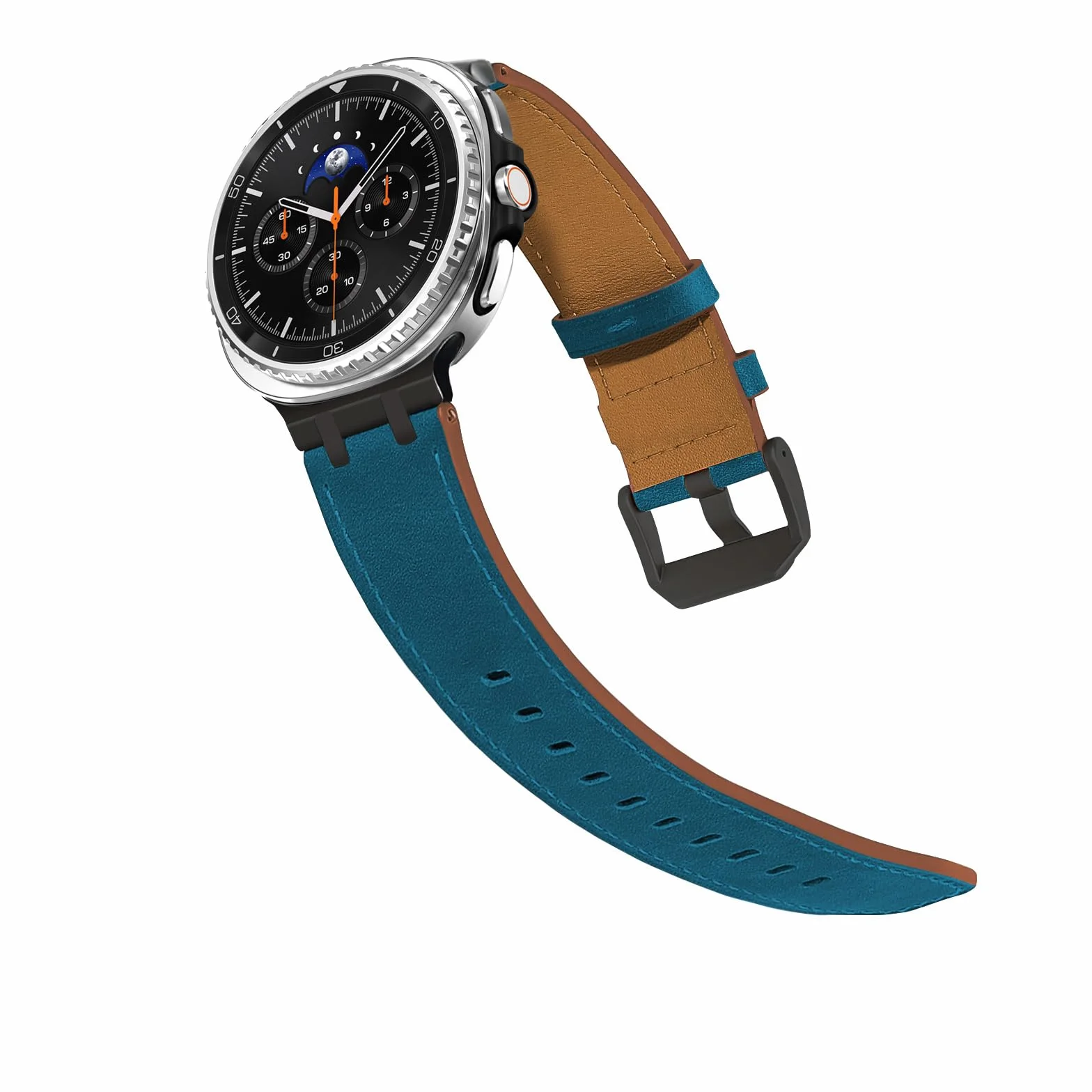 VeveXiao Skórzany pasek na nadgarstek, kompatybilny z zegarkiem Samsung Galaxy Watch 8 Classic 46 mm, wytrzymały pasek z prawdziwej skóry w stylu vintage, ekstra szerokość 26 mm, bransoletka do