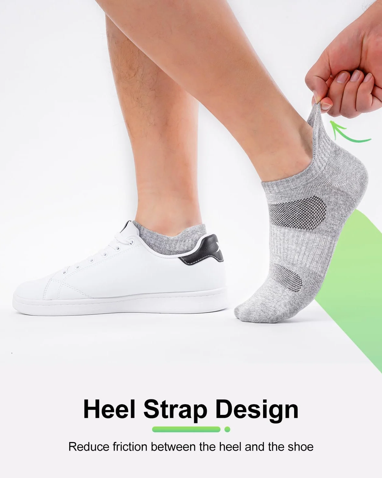 Niorasen Sneaker Skarpety Męskie Damskie, 10 Par Bawełnianych Skarpet do Biegania, Krótkie Oddychające Skarpety Sportowe, Miękkie i Wygodne na Pracę, Turystykę, Rower
