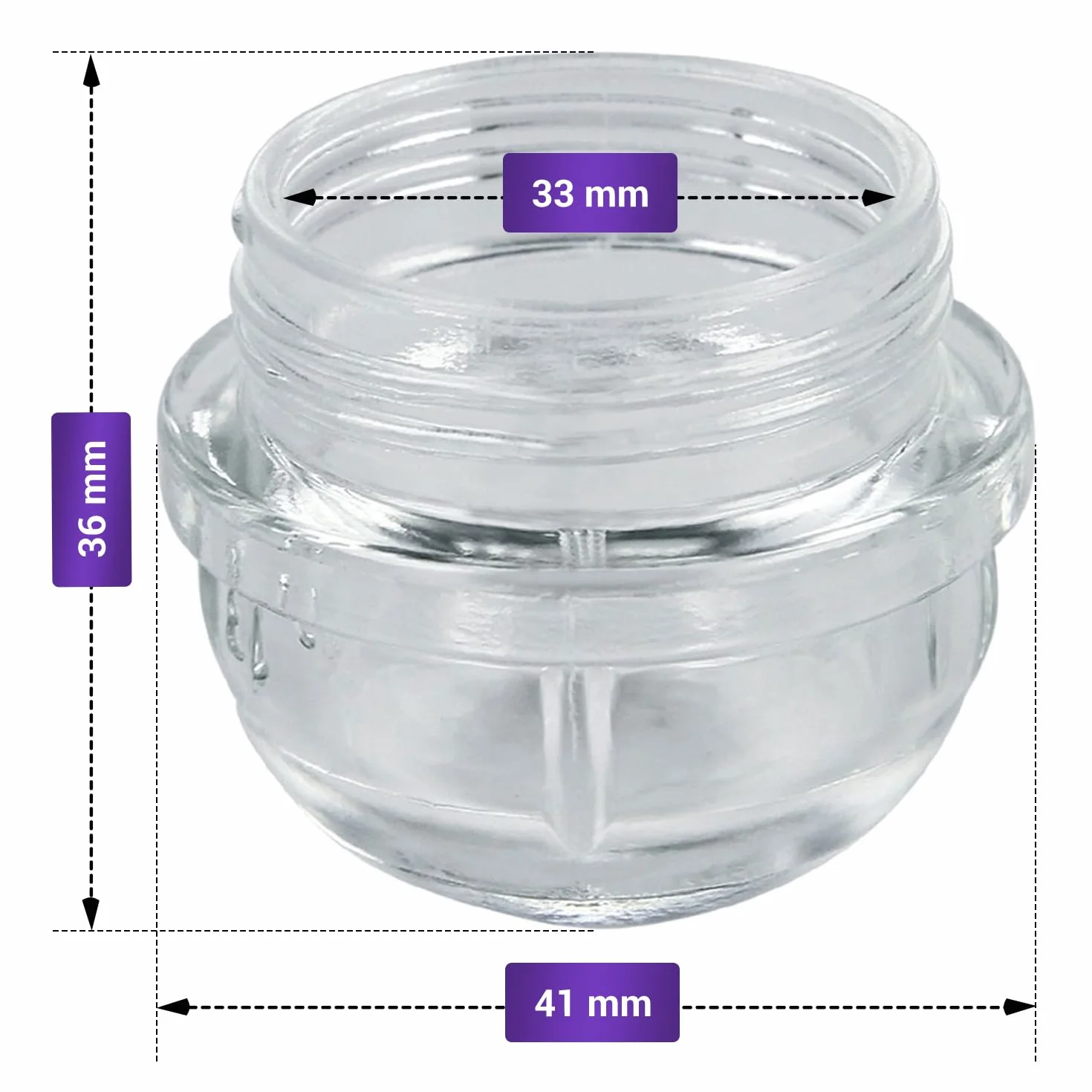 Viоks.pro kopułka o średnicy 41 mm Ø do piekarnika, przykręcana, zamiennik do piekarnika Gorenje 639157 - szklana pokrywa do piekarnika lampy - żarówka do piekarników i kuchenek, część zamienna