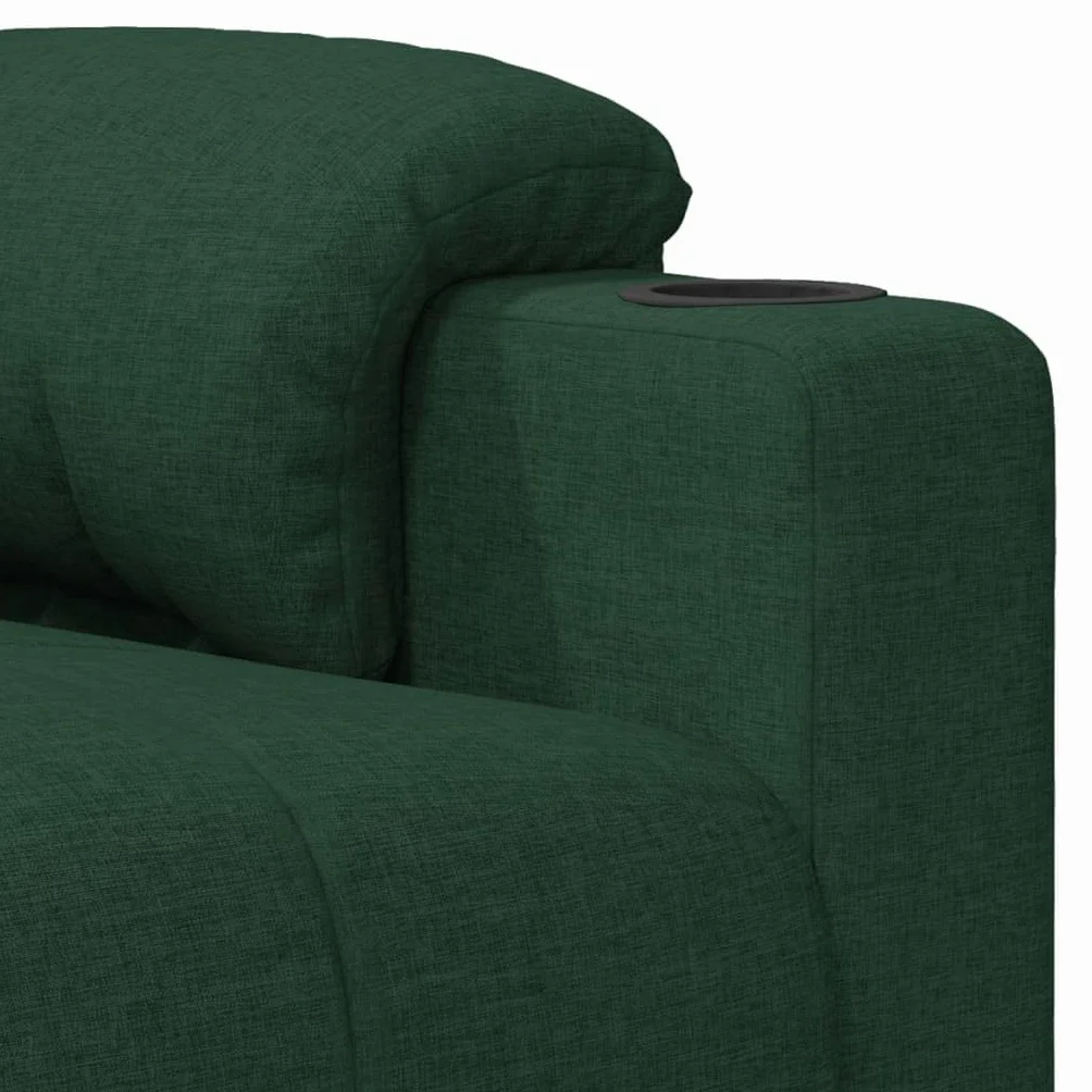 Fotel do masażu ciemnozielony materiał