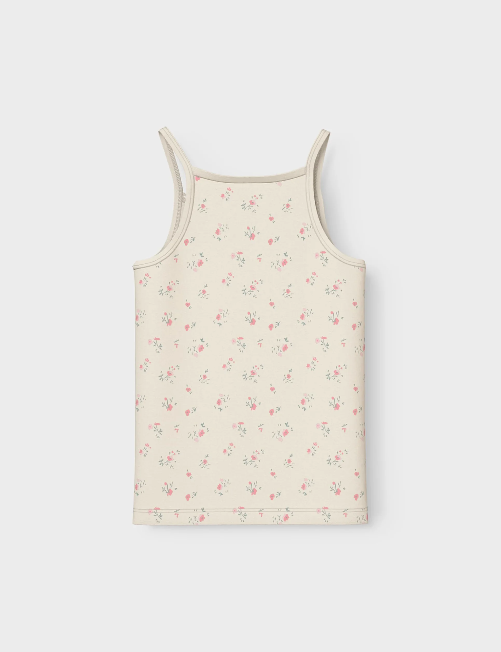 NAME IT Dziewczęca Nkfstrap Top 2P Flower Noos, Turtledove, Numeric_122, Turtledove, numeric_122