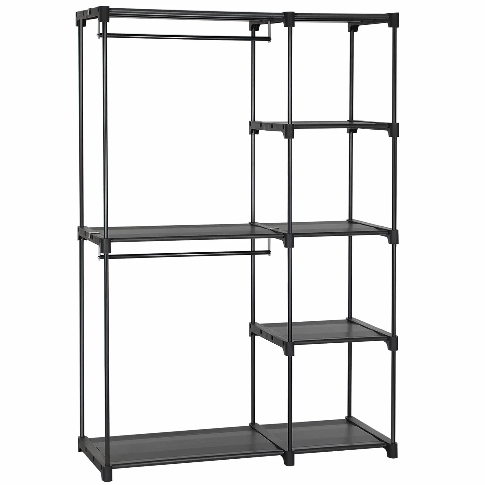 SONGMICS Szafa na ubrania wolnostojąca składana 112 x 43 x 165 cm czarna RYG24BK