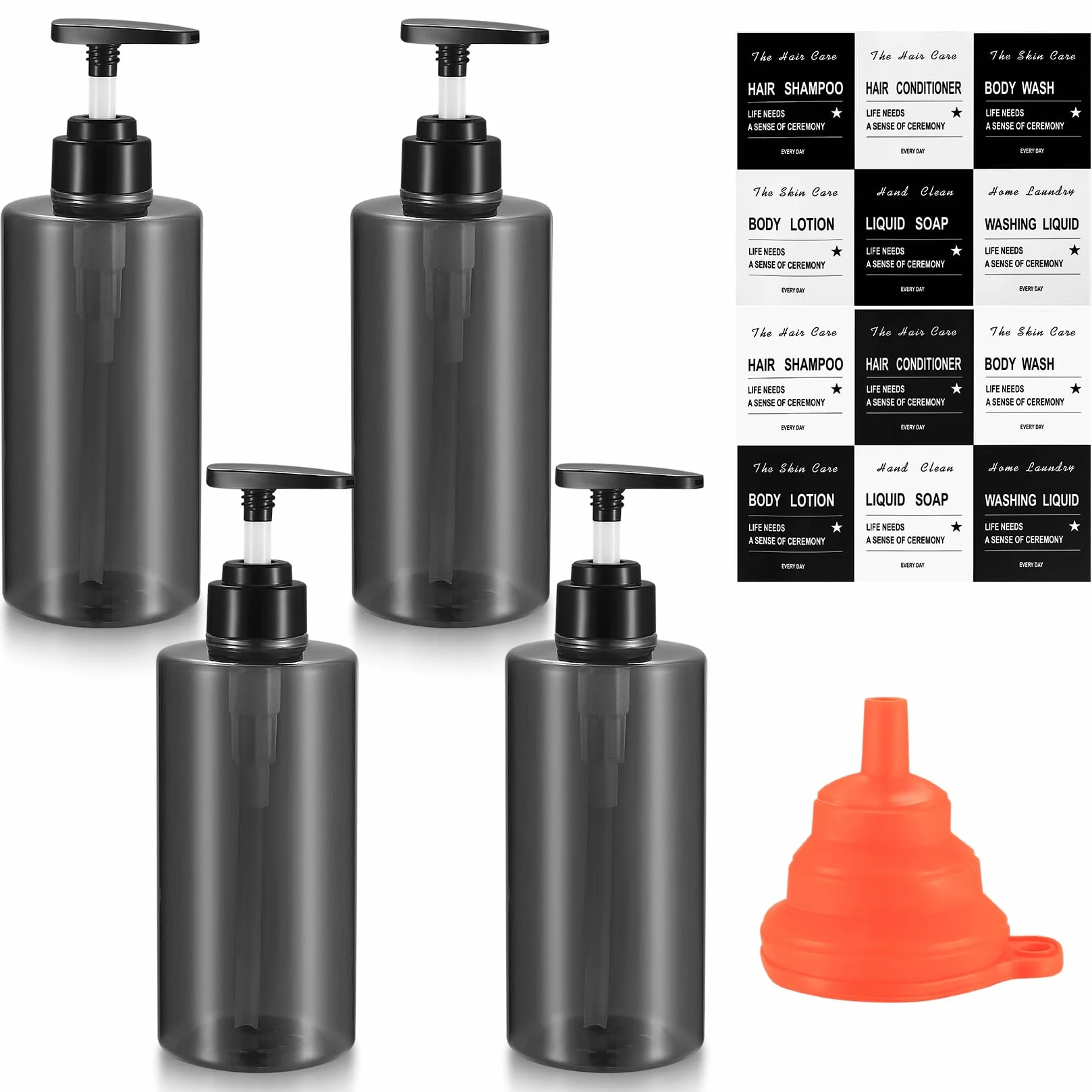 Plastikowe puste butelki z dozownikiem 500 ml wielokrotnego napełniania