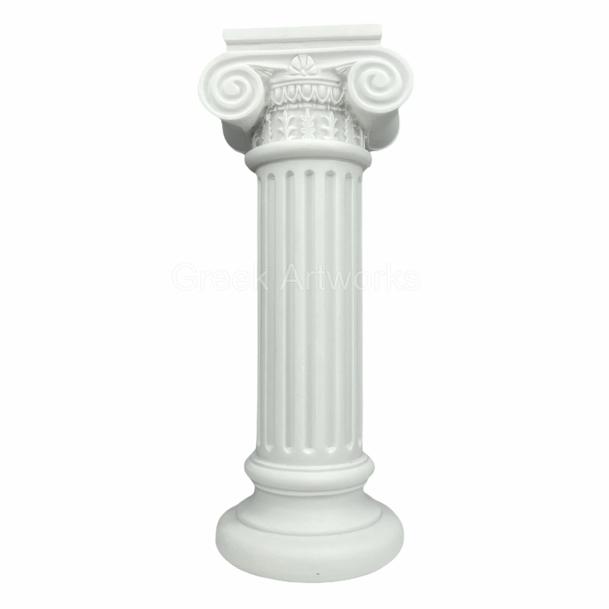 Ręcznie robiona kolumna jonowa grecka rzymska architektura rzeźba wystrój domu biały 39 cm