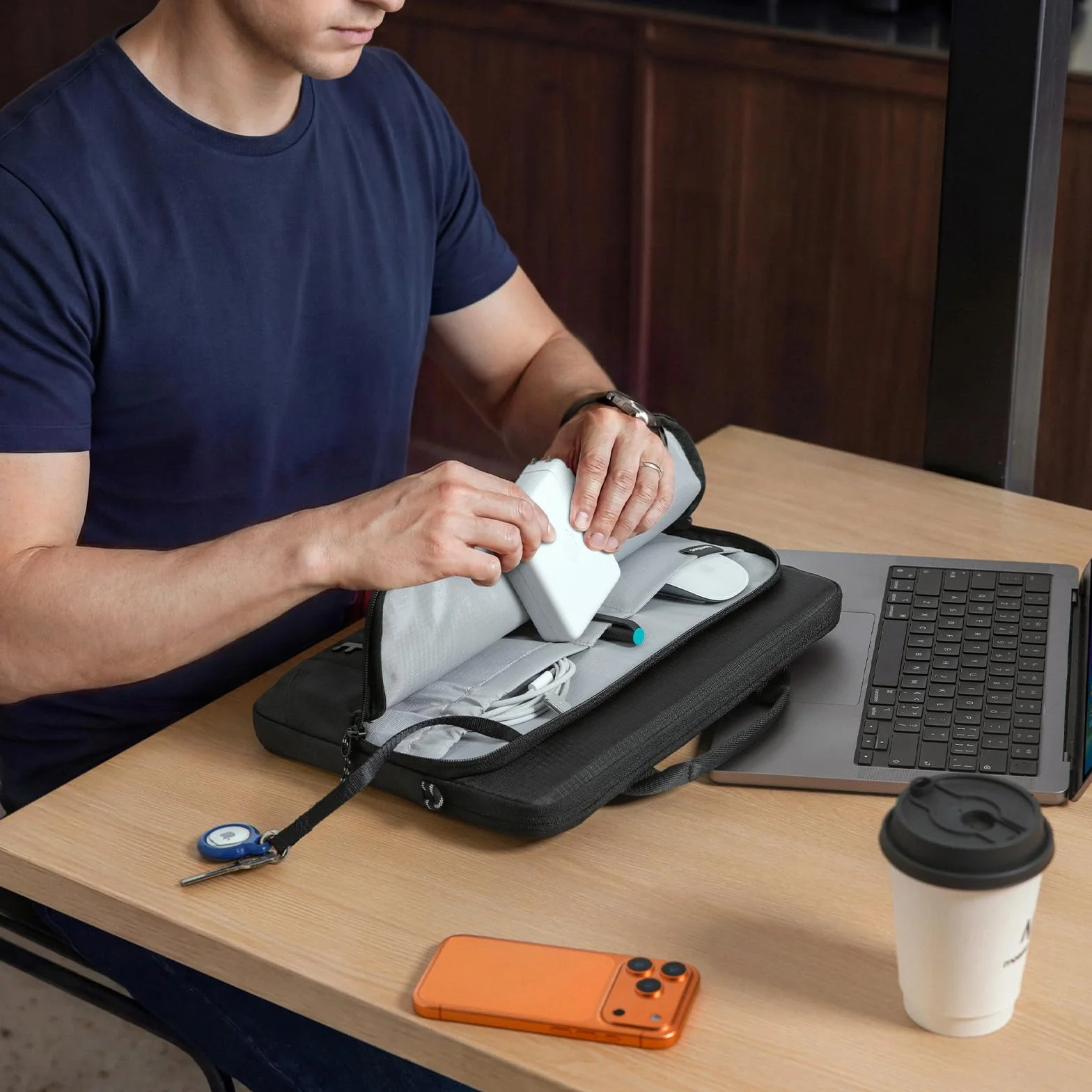 tomtoc Torba na laptopa 360° do 16-calowego MacBook Pro M4/M3/M2/M1 Pro/Max (2024-2019), odporna na działanie wody, torba na notebooka, pasuje do ASUS Vivobook 15/16, Dell Inspiron 15, etui na laptopa